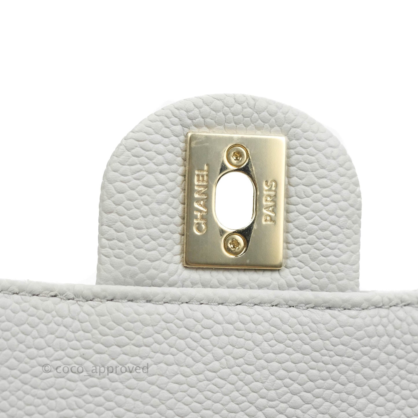 Chanel Quilted Small City Walk Flap Light Grey Caviar Gold Hardware