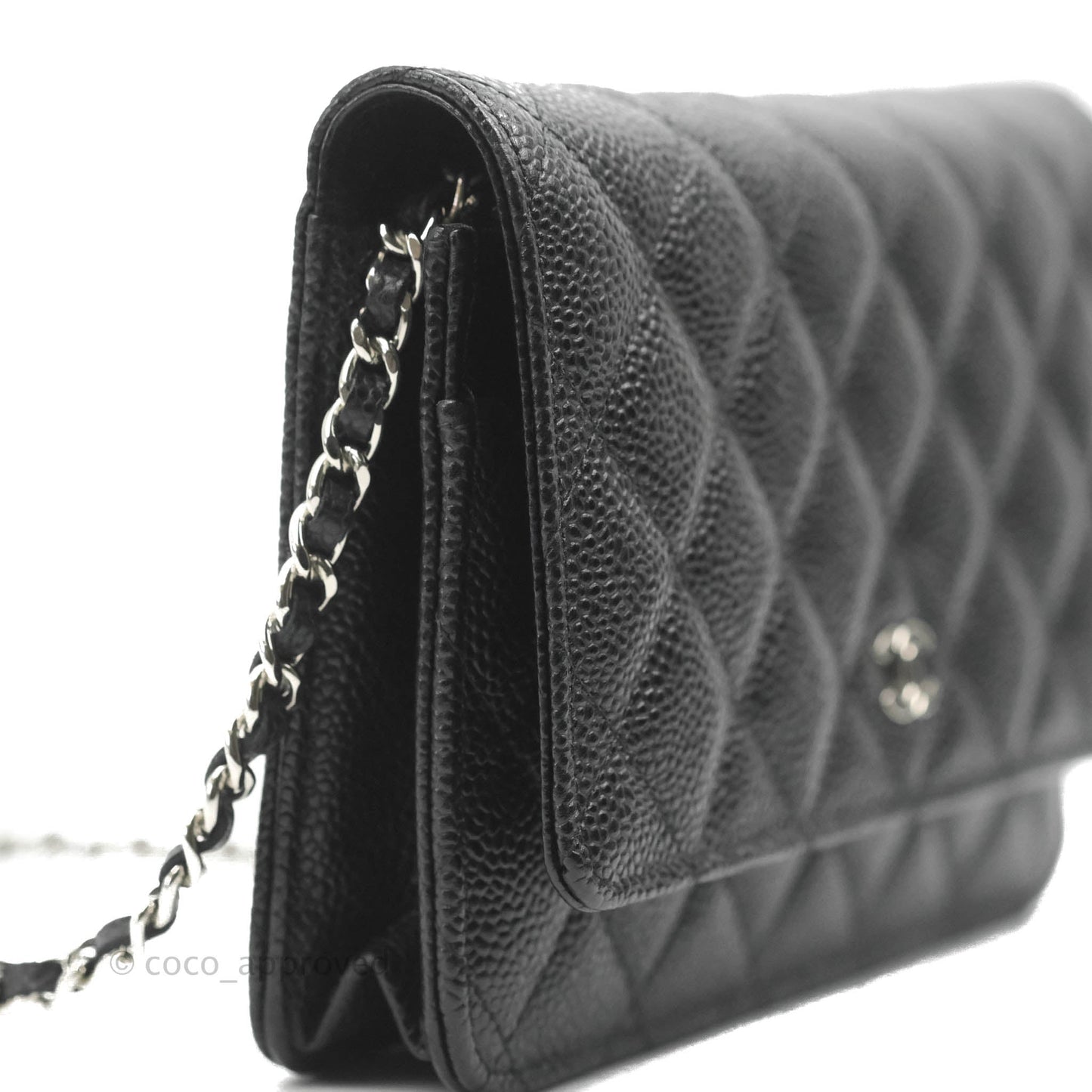 Chanel Quilted Classic WOC Black Caviar Silver Hardware