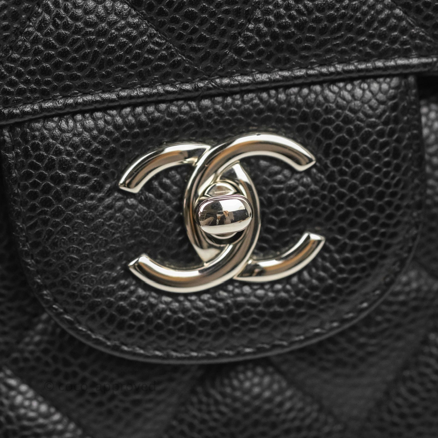 Chanel Jumbo Double Flap Black Caviar Silver Hardware⁣⁣