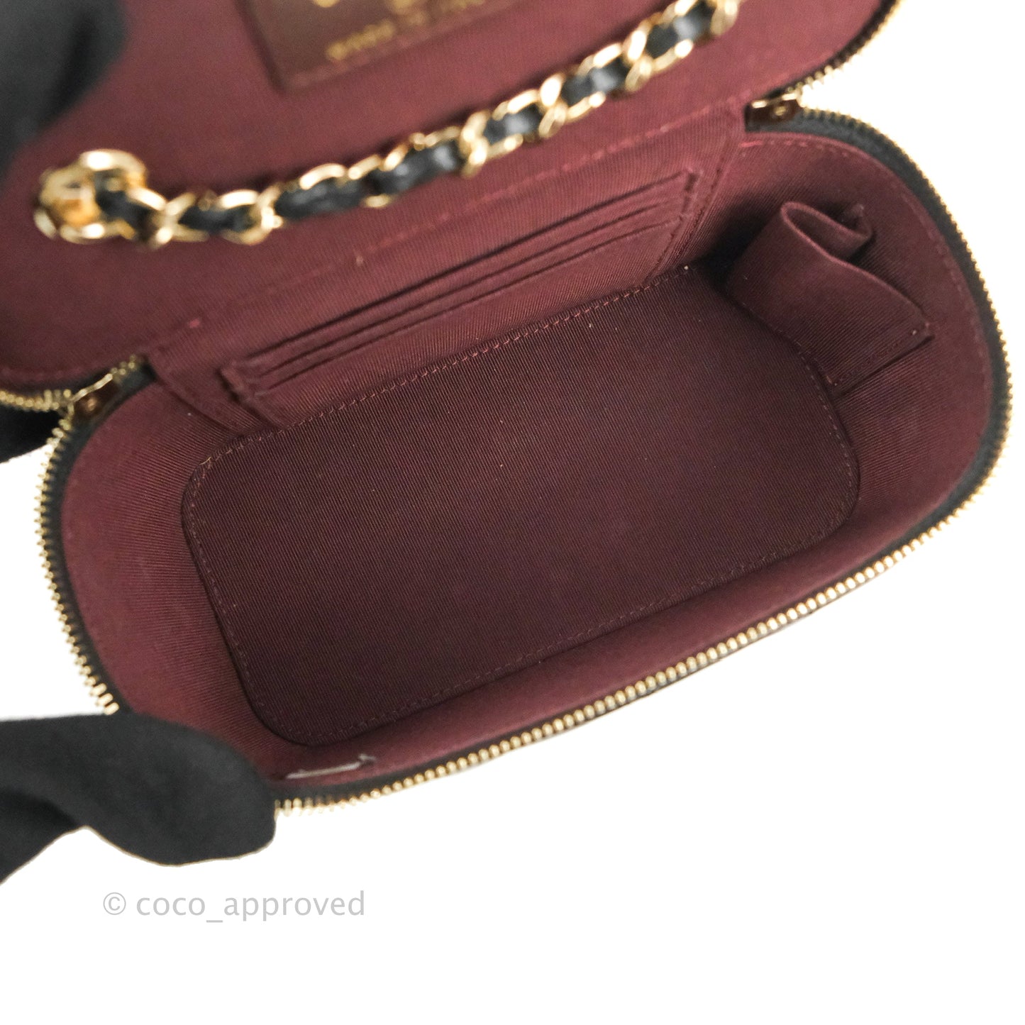 Chanel Classic Vanity with Chain Black Lambskin Gold Hardware