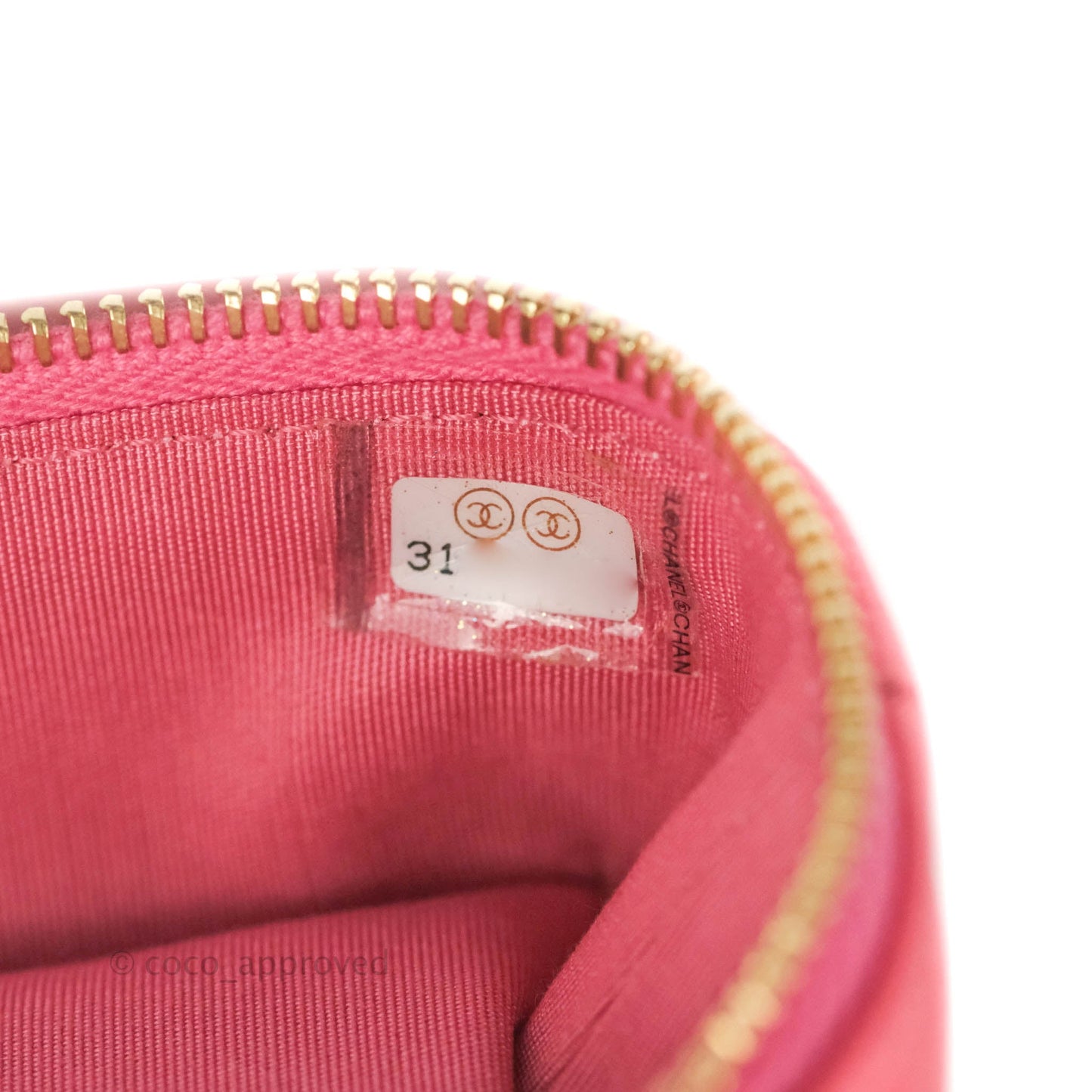 Chanel Quilted Mini Top Handle Vanity With Chain Pink Caviar Aged Gold Hardware
