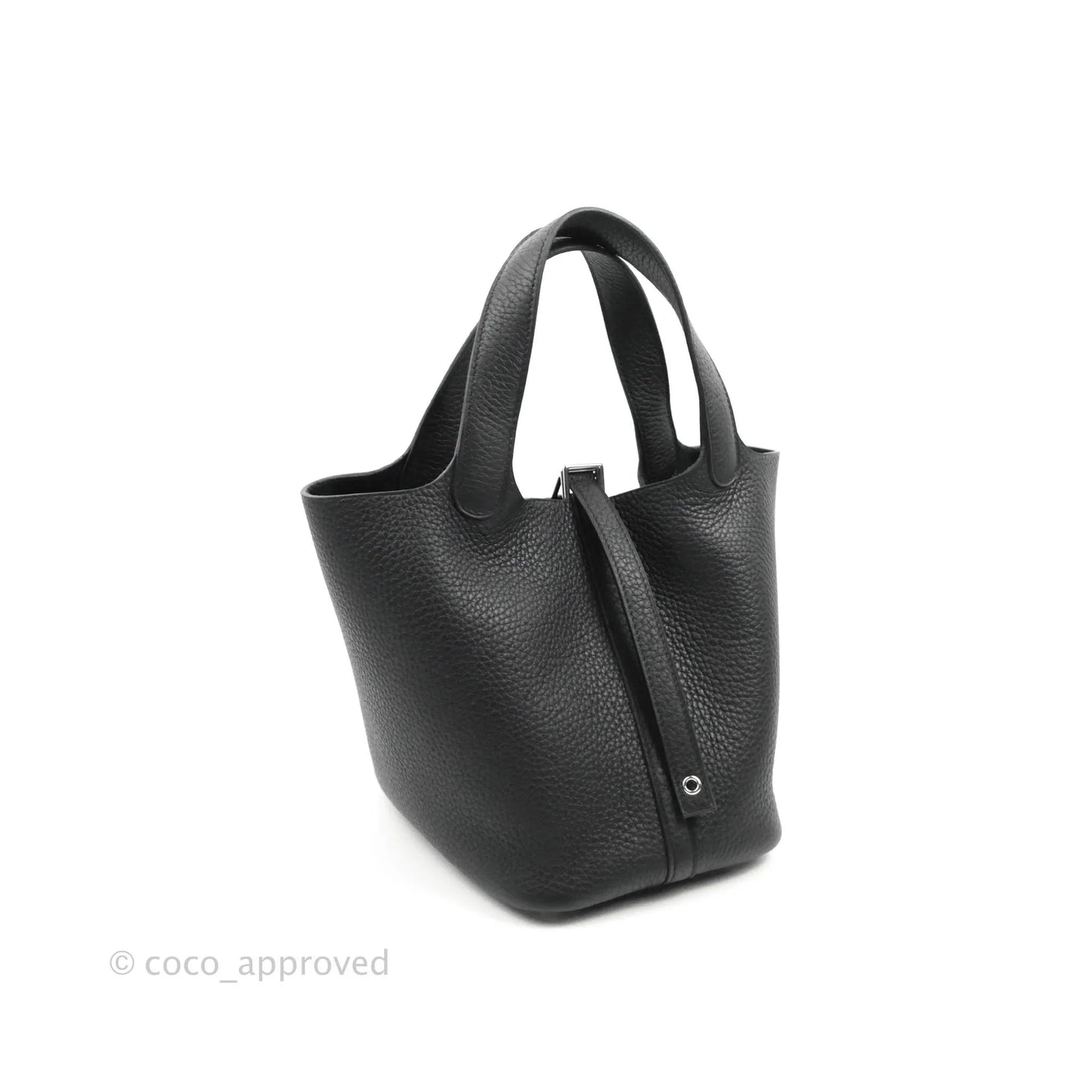 Hermès Picotin Lock 18 Black Clemence Palladium Hardware