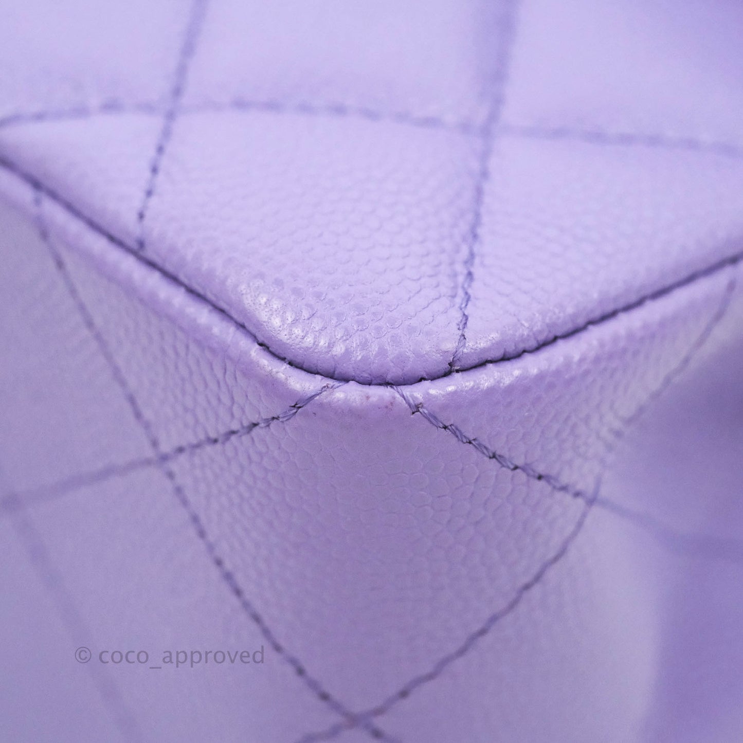 Chanel Small Classic Quilted Flap Purple Caviar Gold Hardware 20S