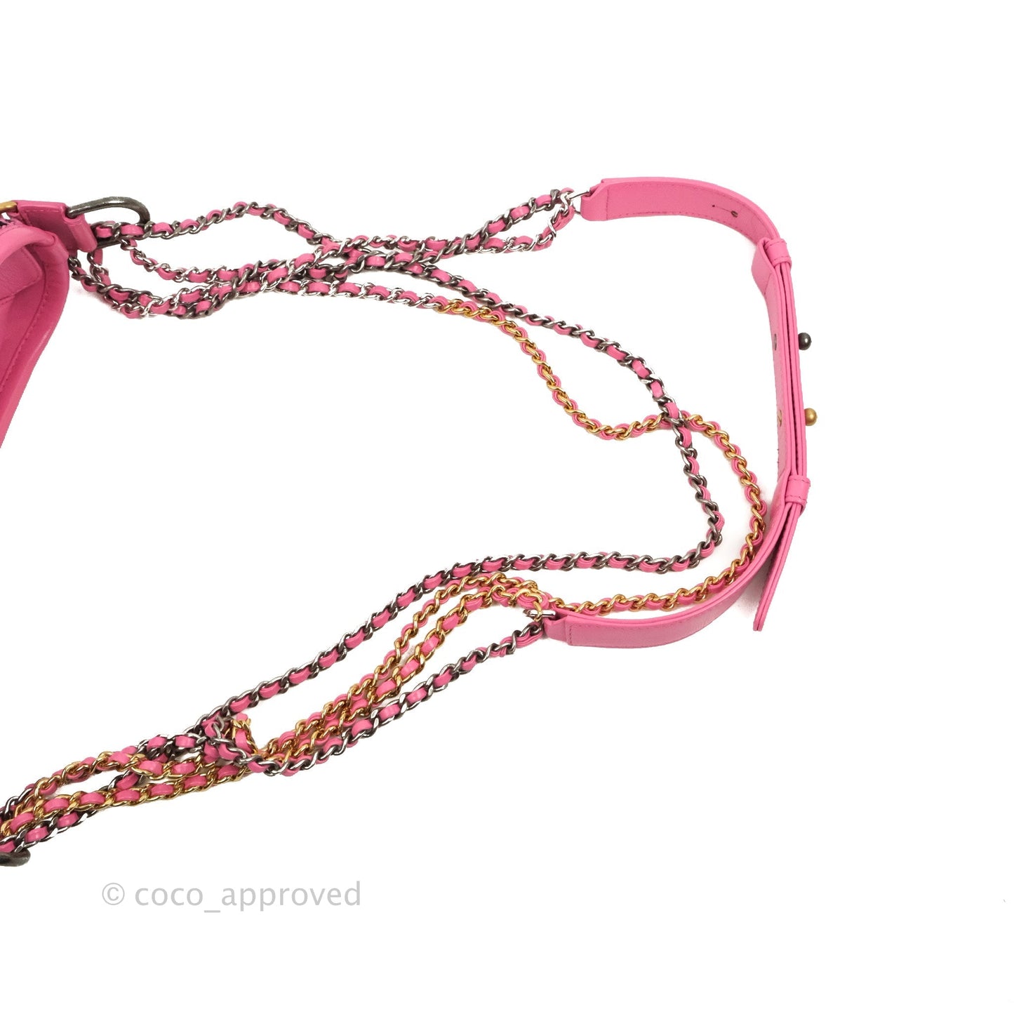 Chanel Small Gabrielle Hobo Pink/Black Tweed Mixed Hardware