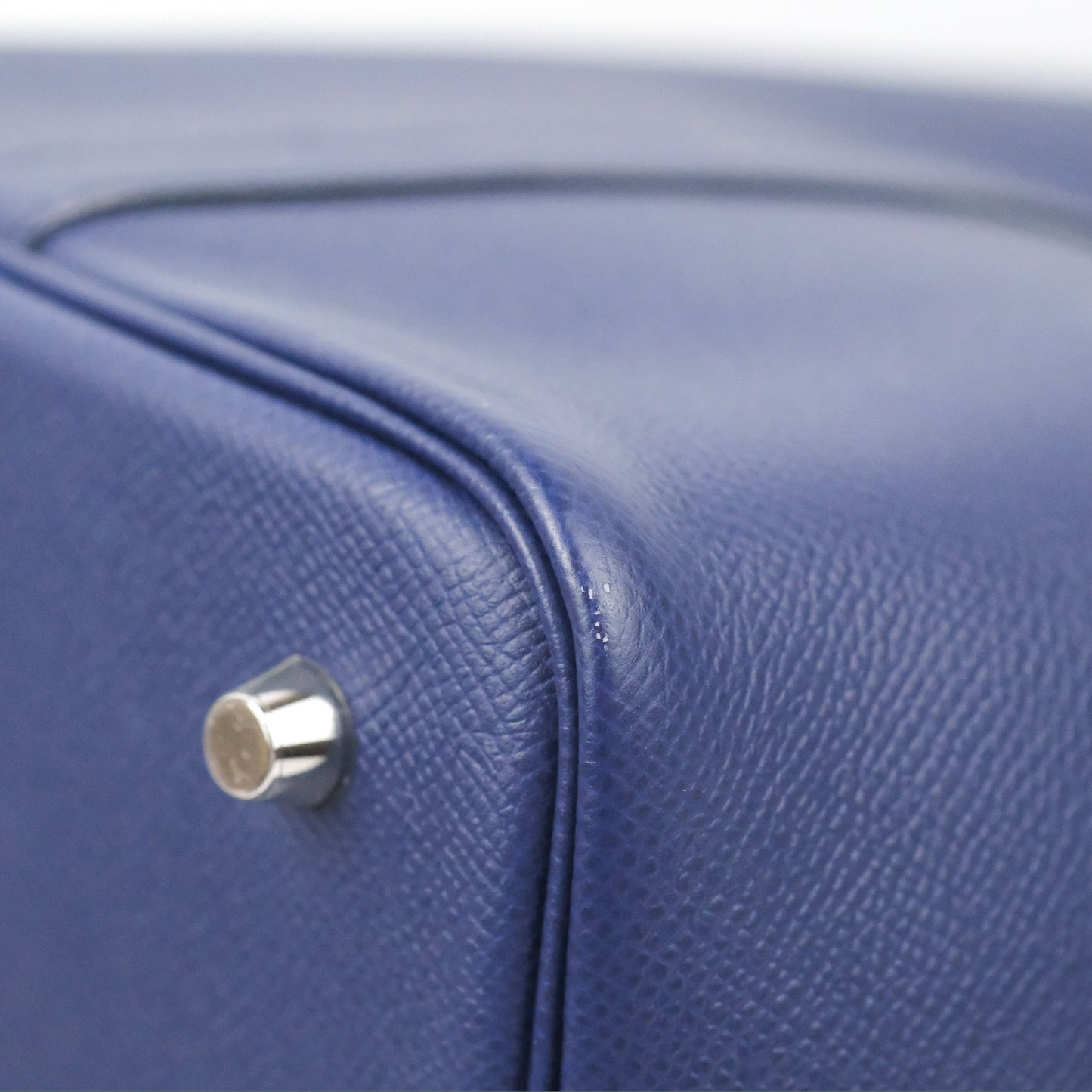 Hermès Tressage De Cuir Picotin Lock 22 Bleu Encre/Brique/Black Epsom Palladium Hardware