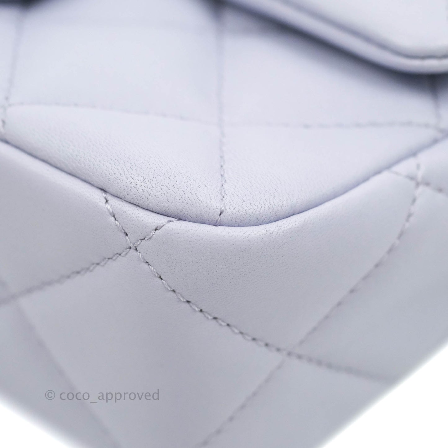 Chanel Quilted My Perfect Mini With Pearl Lilac Lambskin Silver Hardware