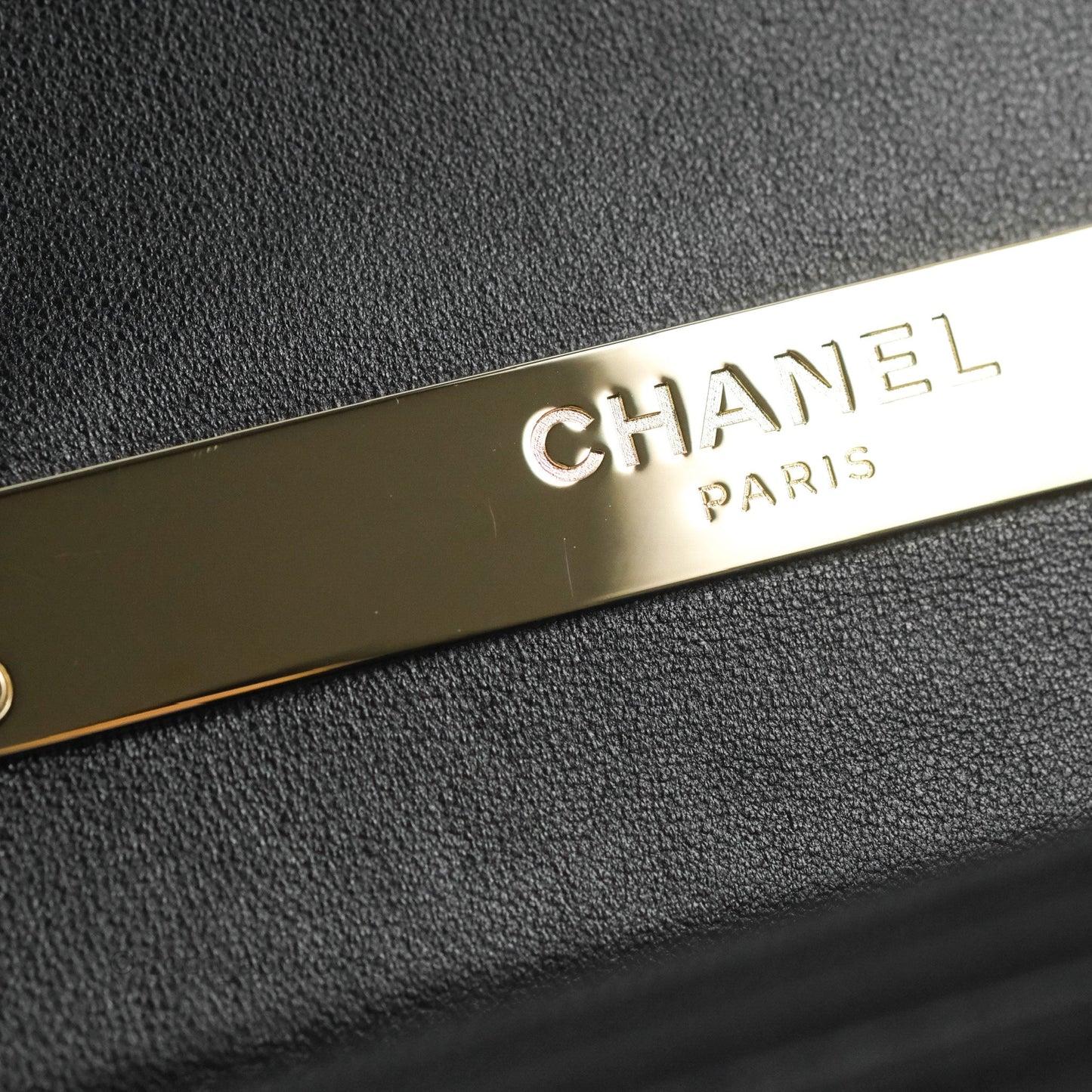 Chanel Quilted Top Handle Wallet on Chain WOC Black Lambskin Gold Hardware