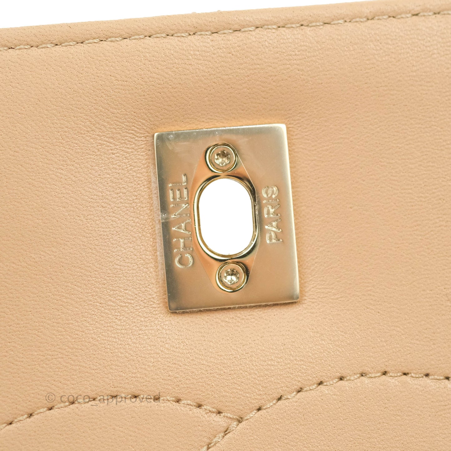 Chanel Trendy CC Small Beige Lambskin Gold Hardware 22S