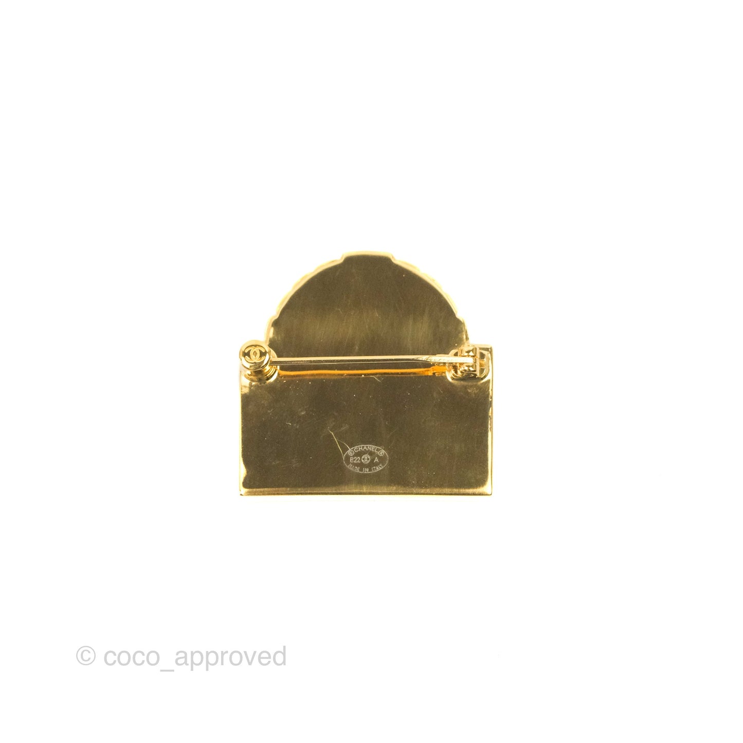Chanel Rue Cambon Brooch Gold Tone 22A