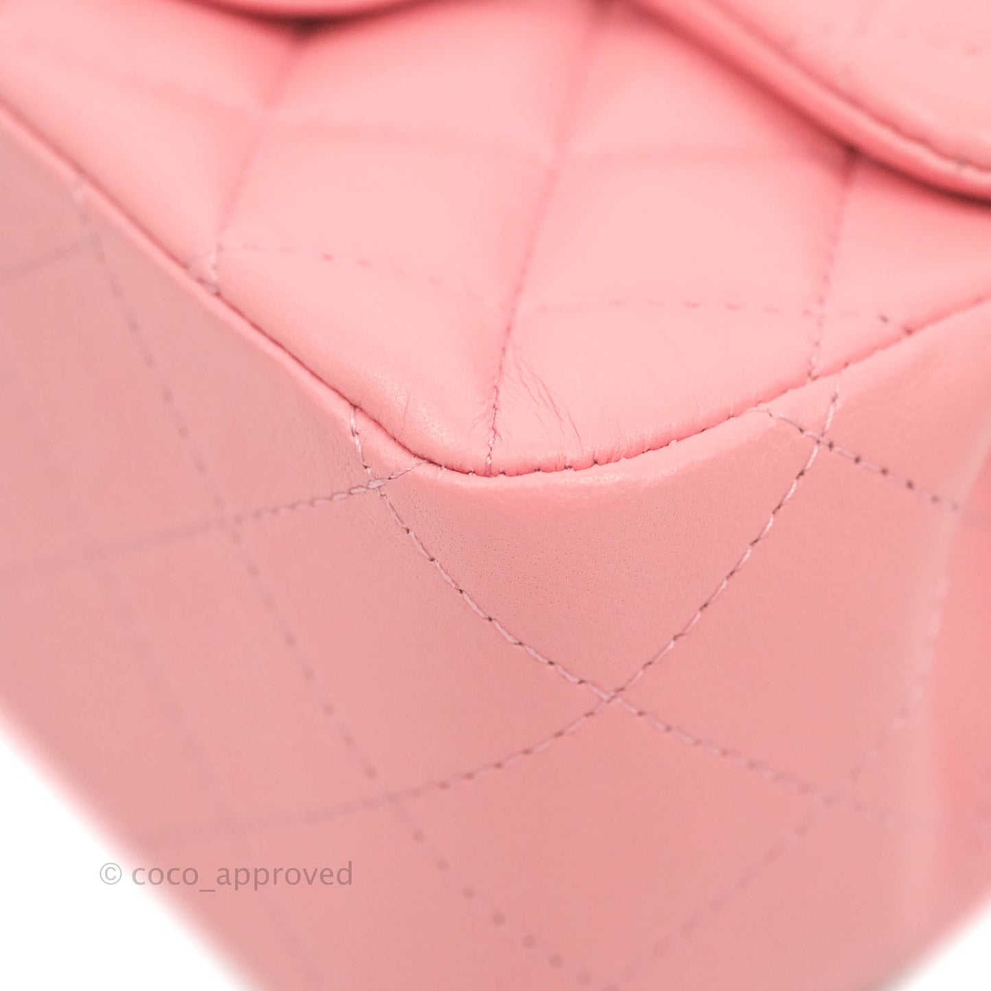 Chanel Mini Square Pink Lambskin Aged Gold Hardware
