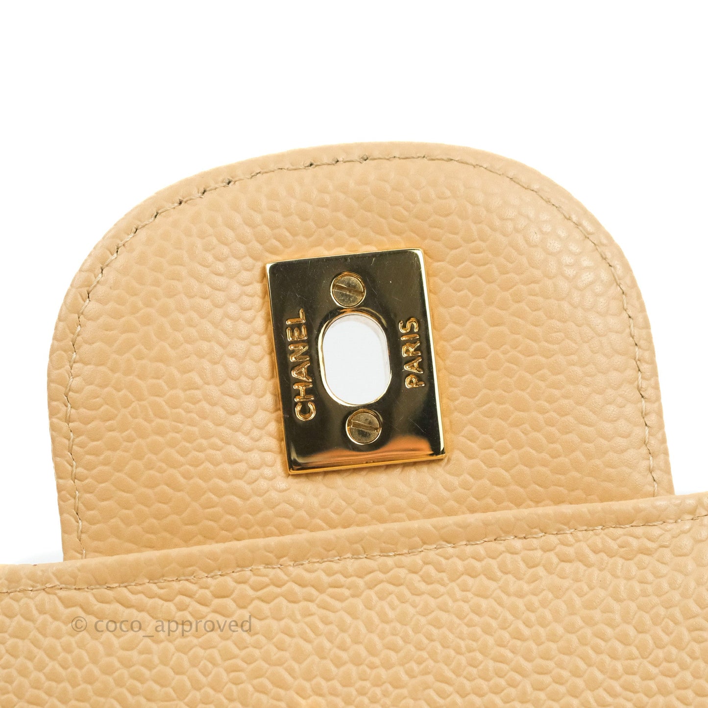 Chanel Jumbo Double Flap Beige Caviar Gold Hardware⁣⁣