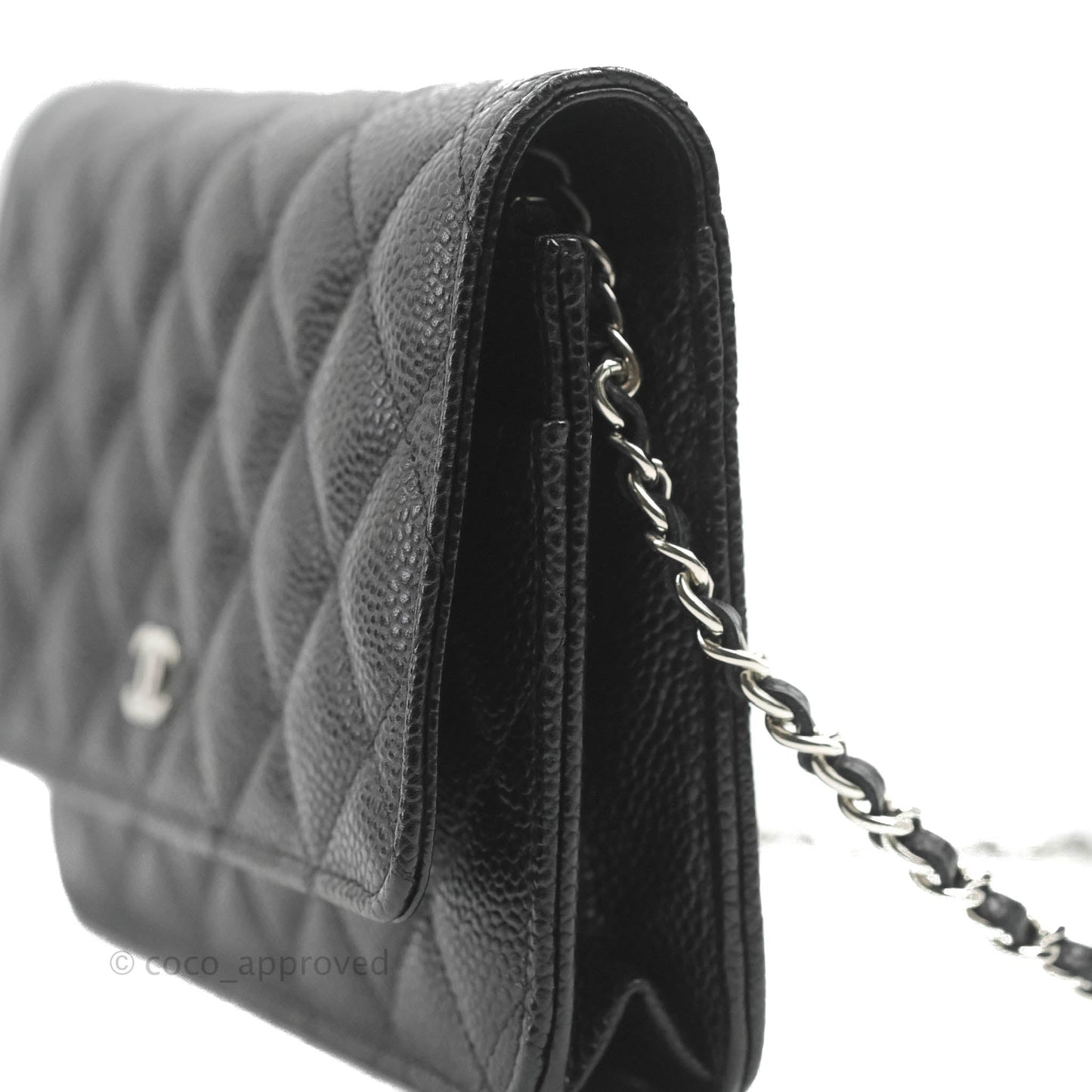 Chanel Quilted Classic WOC Black Caviar Silver Hardware