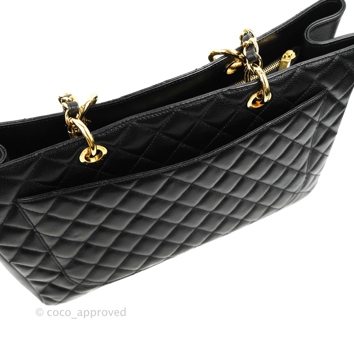Chanel XL GST Black Caviar Gold Hardware