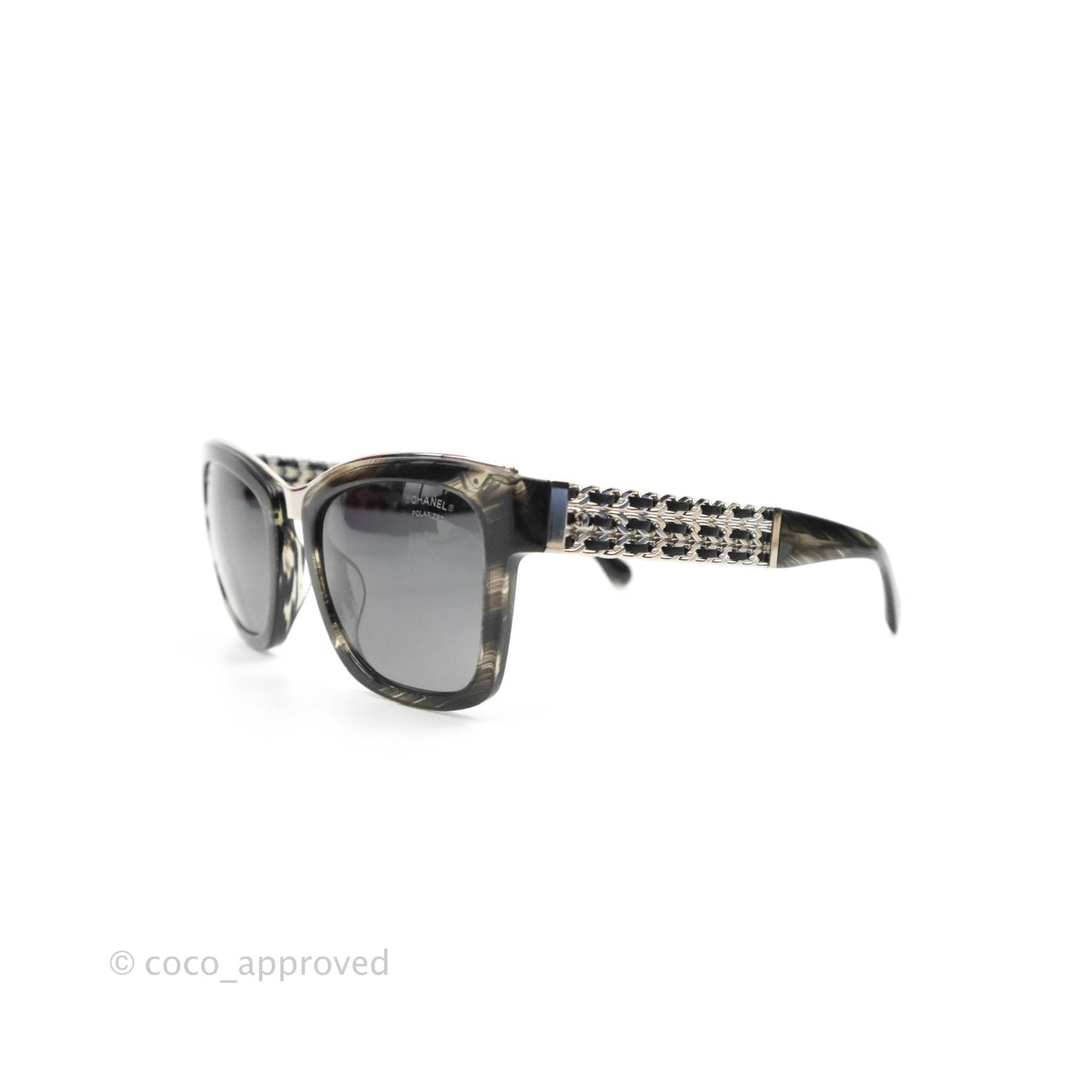 Chanel Square Chain Sunglasses 5362-Q Shaded Black