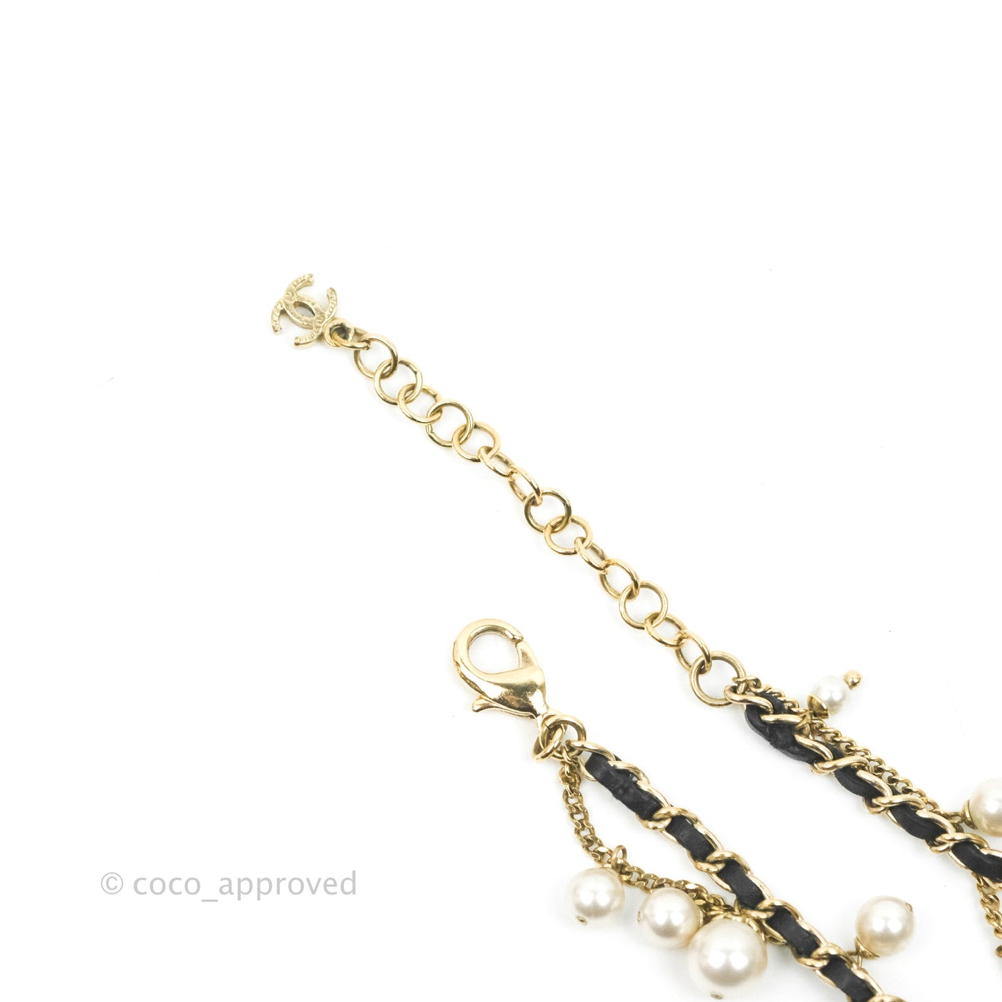 Chanel CC Pearl & Woven Chain Bracelet 16B