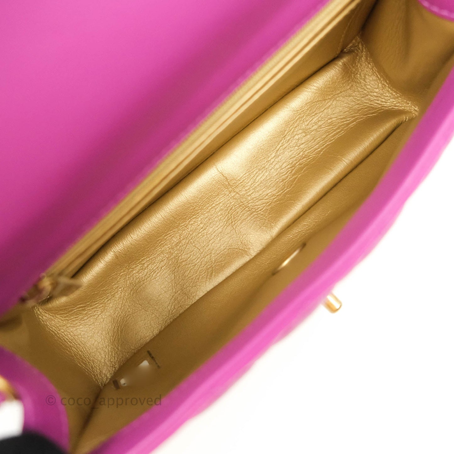 Chanel Mini Rectangular Pearl Crush Quilted Purple Lambskin Aged Gold Hardware