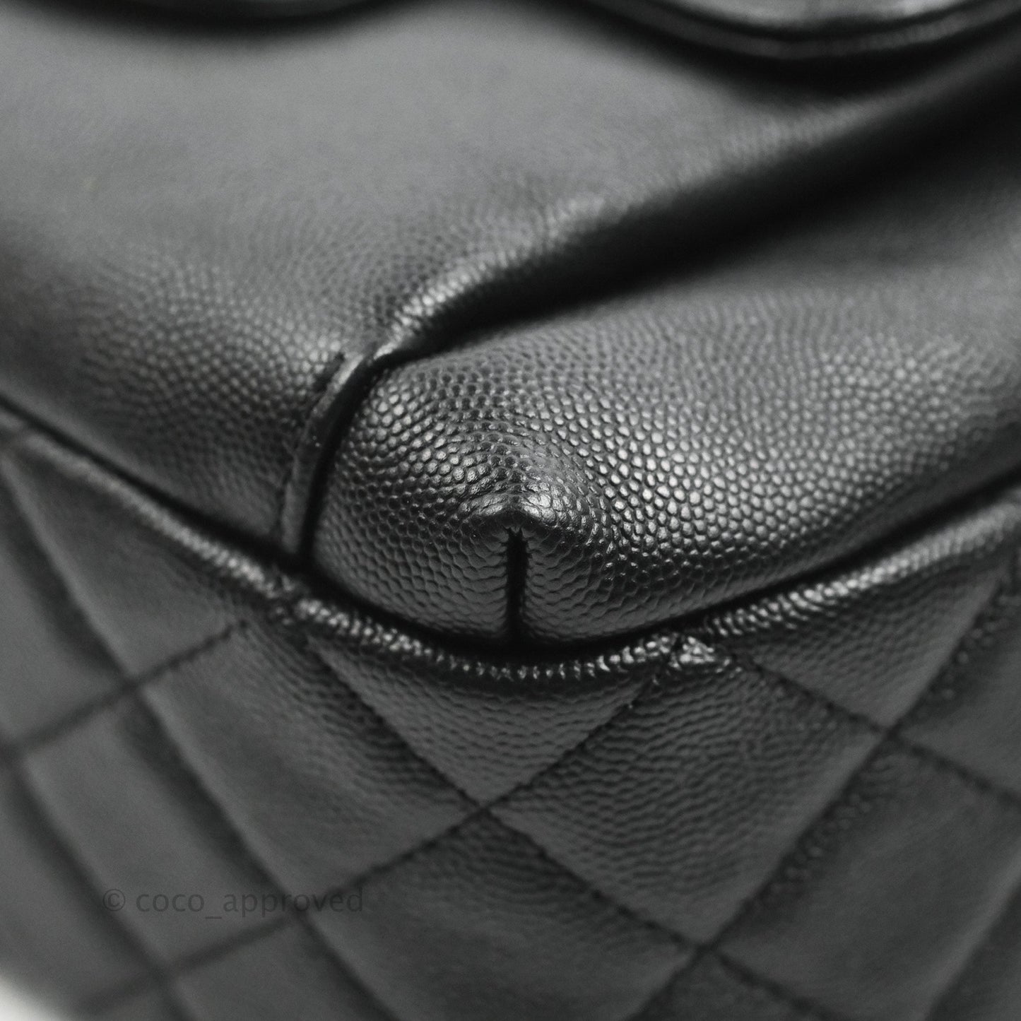 Chanel Quilted Large CC Day Backpack Black Caviar Gold Hardware