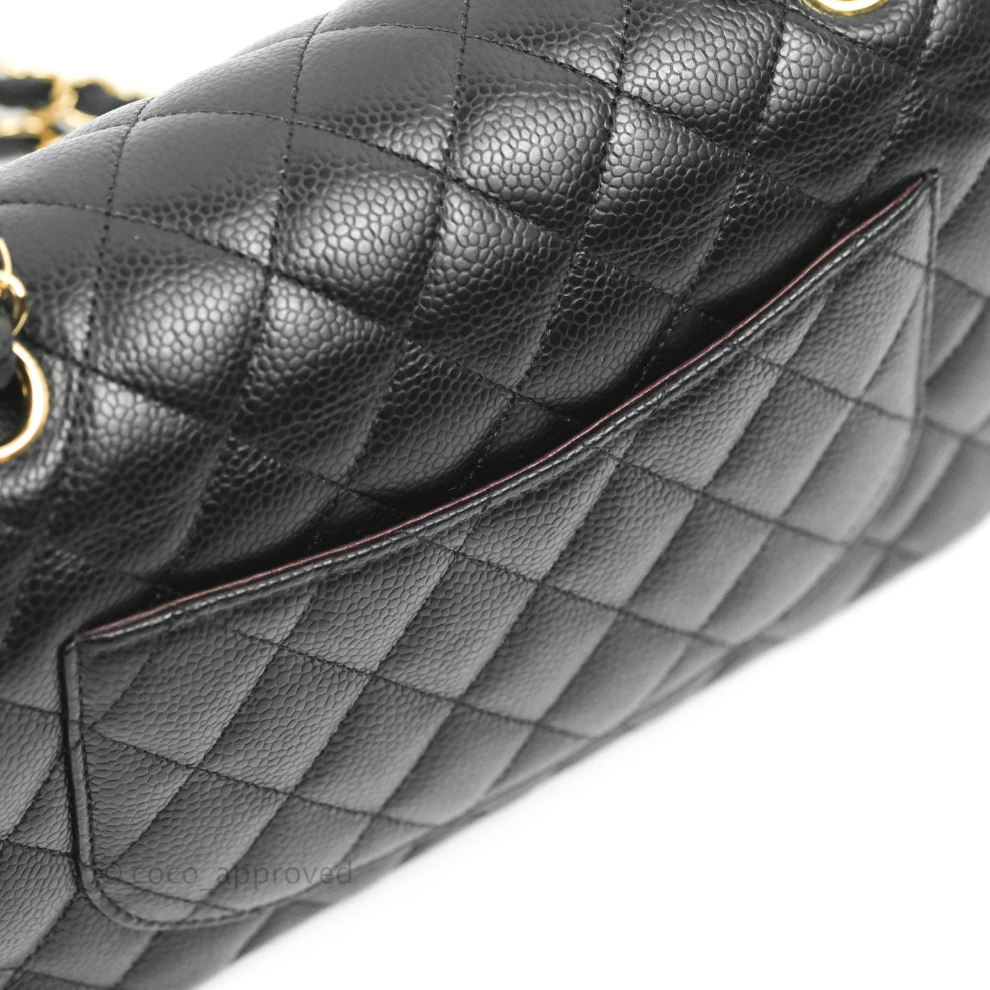 Chanel Small Classic Quilted Flap Black Caviar Gold Hardware