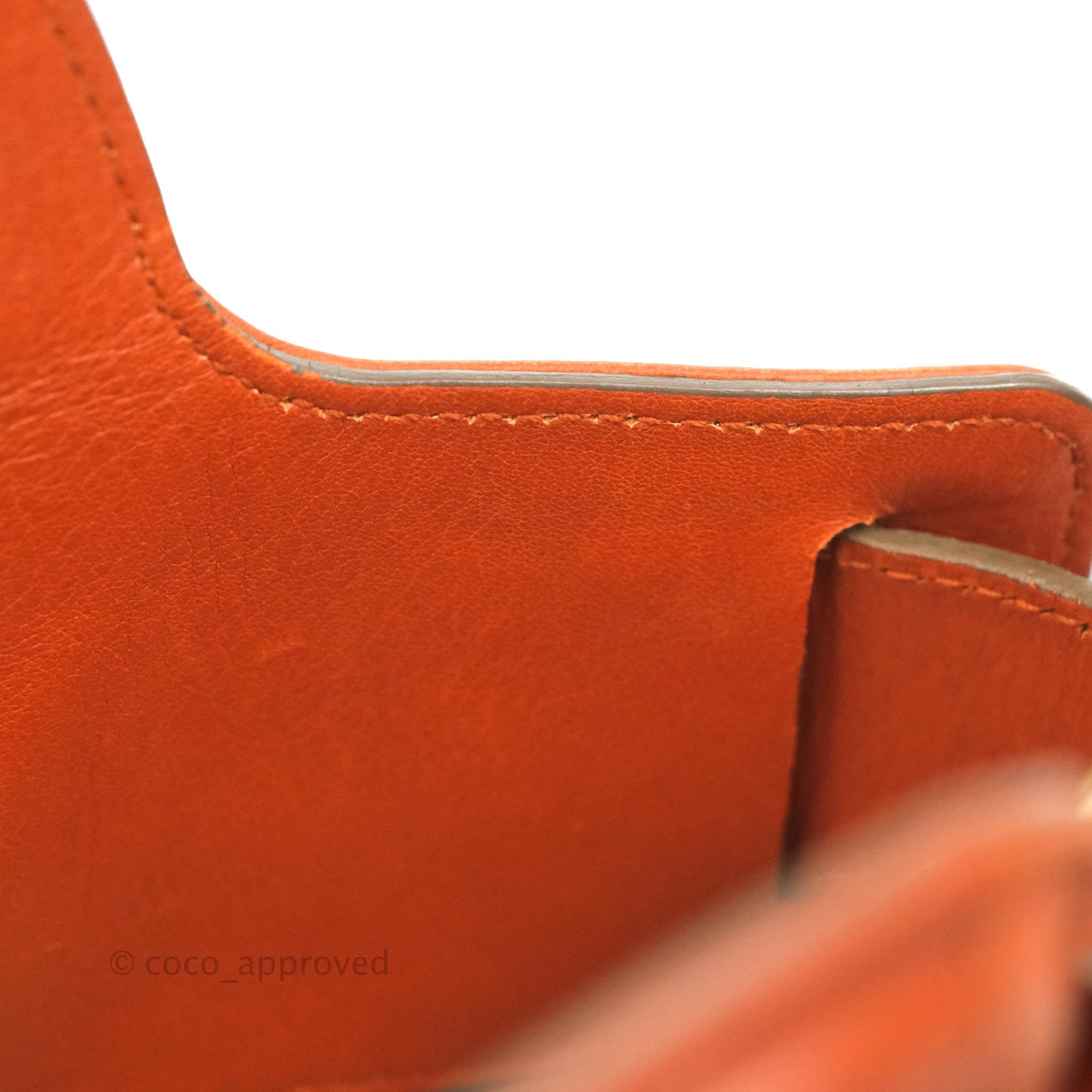 Salvatore Ferragamo Orange Top Handle Bag With Strap