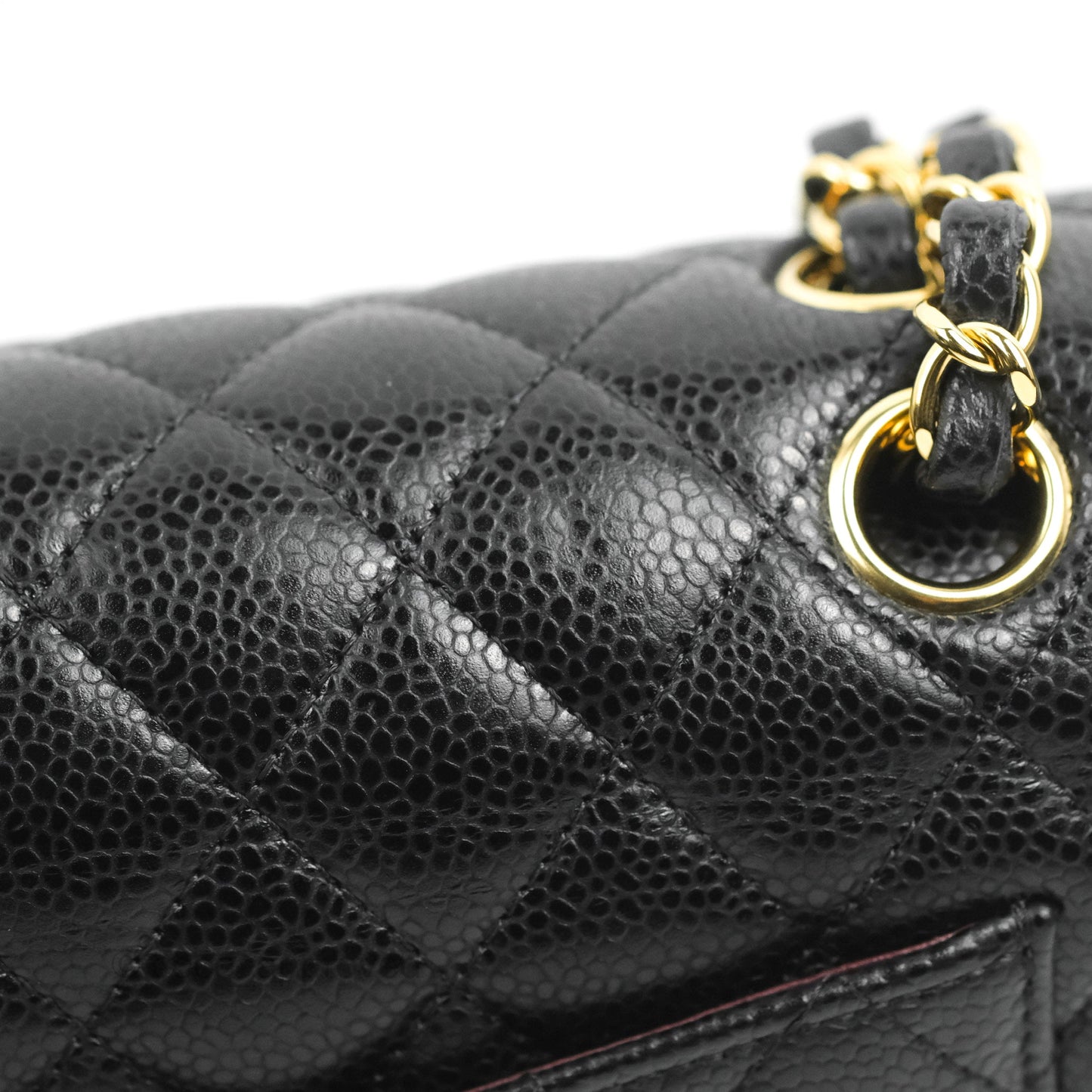 Chanel S/M Small Classic Quilted Flap Black Caviar Gold Hardware