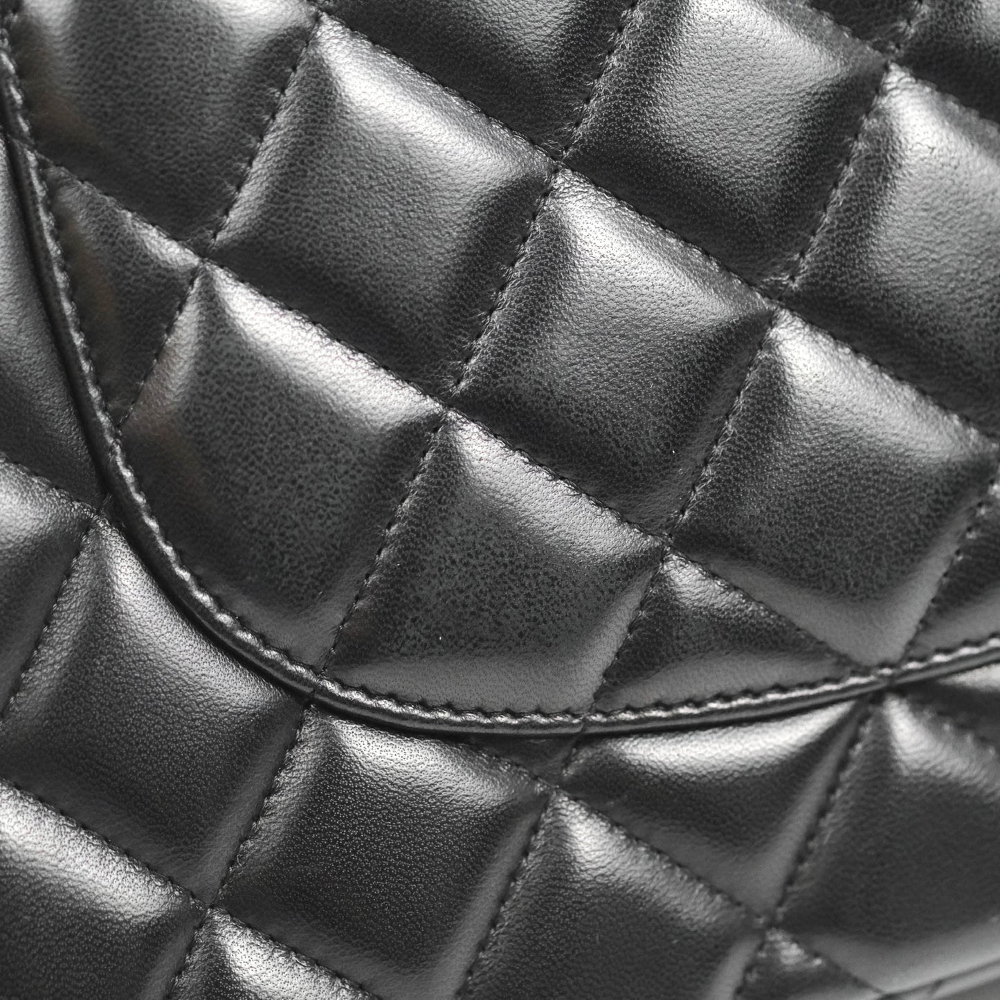 Chanel Jumbo Double Flap Black Lambskin Silver Hardware⁣⁣