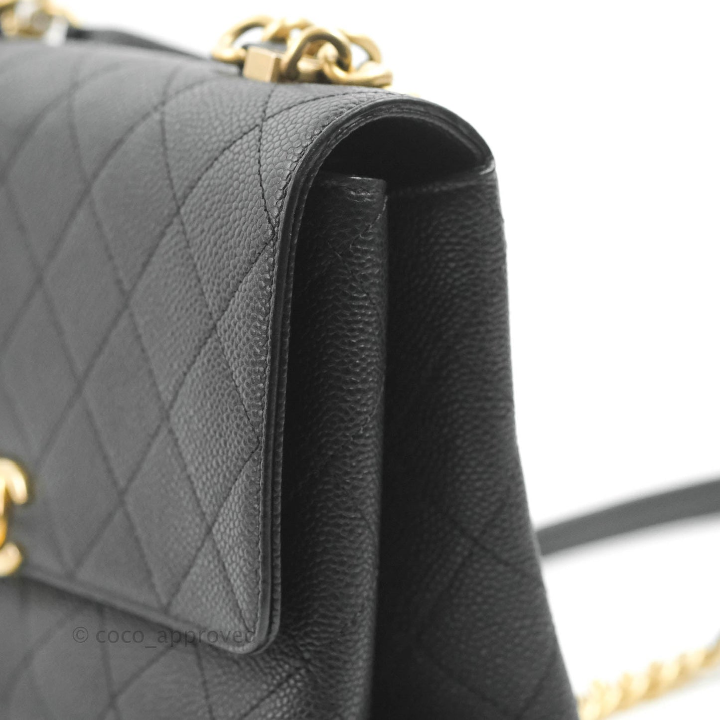 Chanel Small Chic Affinity Grained Calfskin Black Gold Hardware