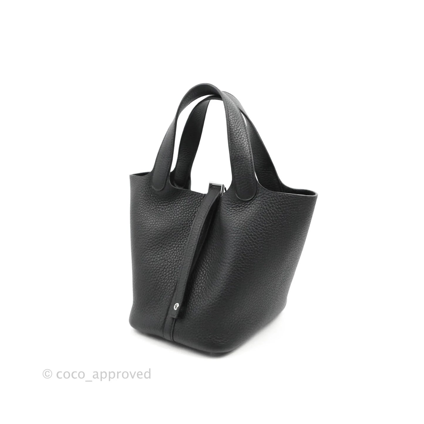 Hermès Picotin Lock 18 Black Clemence Palladium Hardware