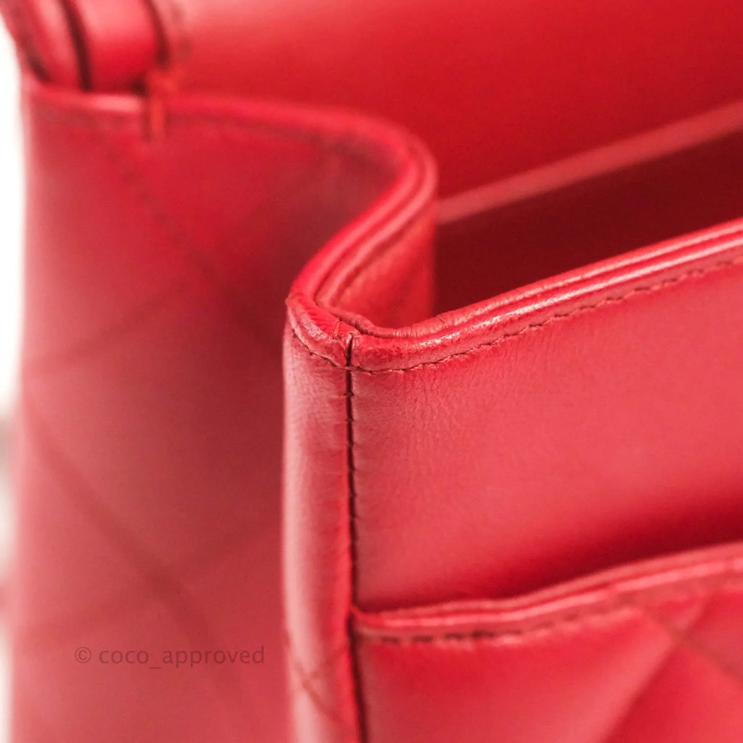 Chanel Jumbo Double Flap Red Lambskin Silver Hardware⁣⁣