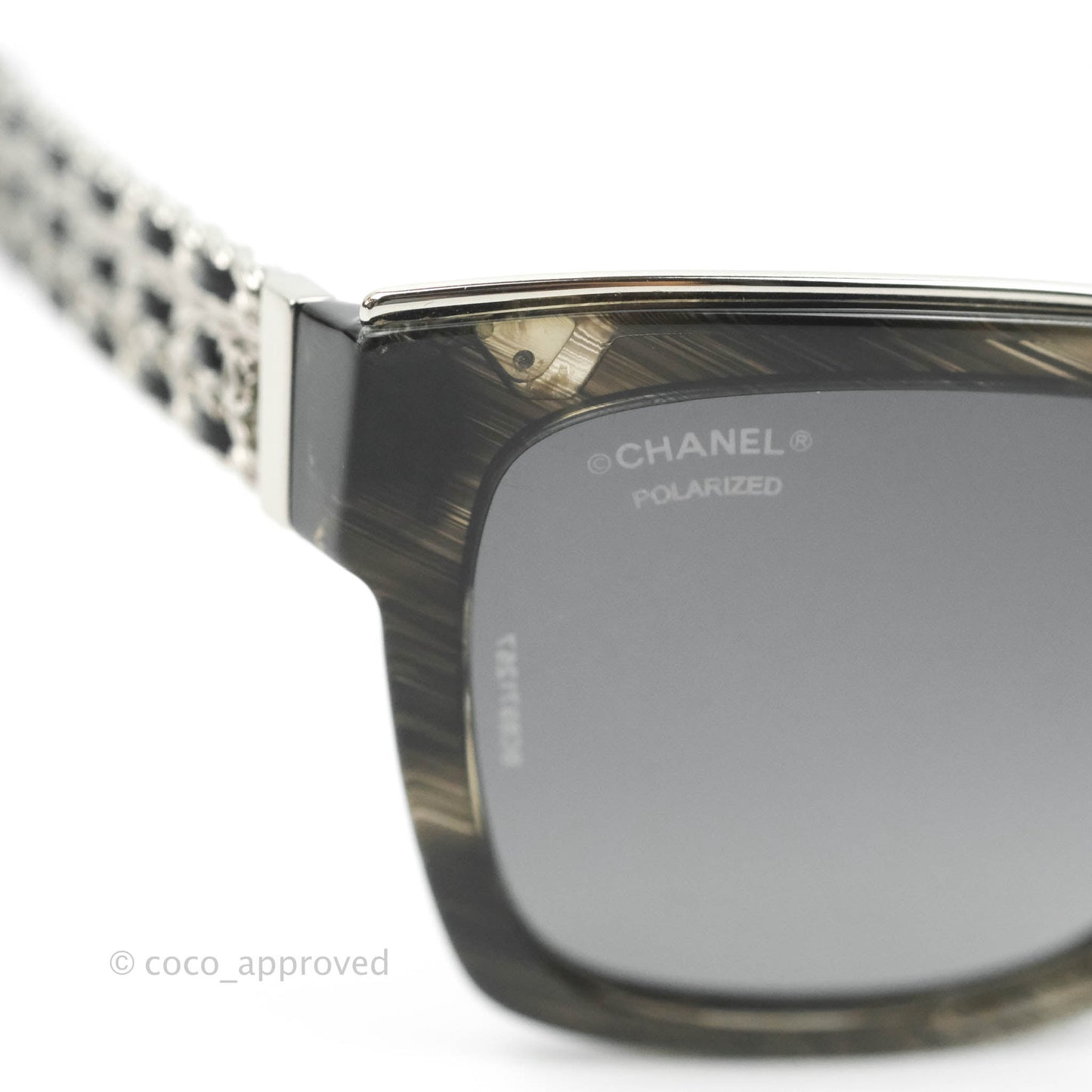 Chanel Square Chain Sunglasses 5362-Q Shaded Black