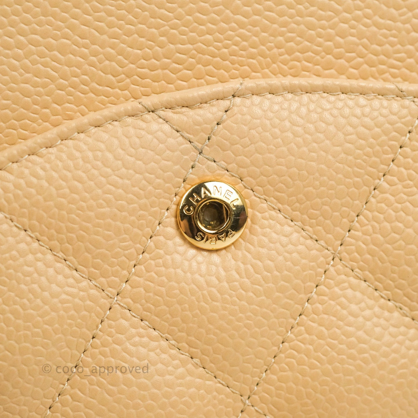 Chanel Jumbo Double Flap Beige Caviar Gold Hardware⁣⁣