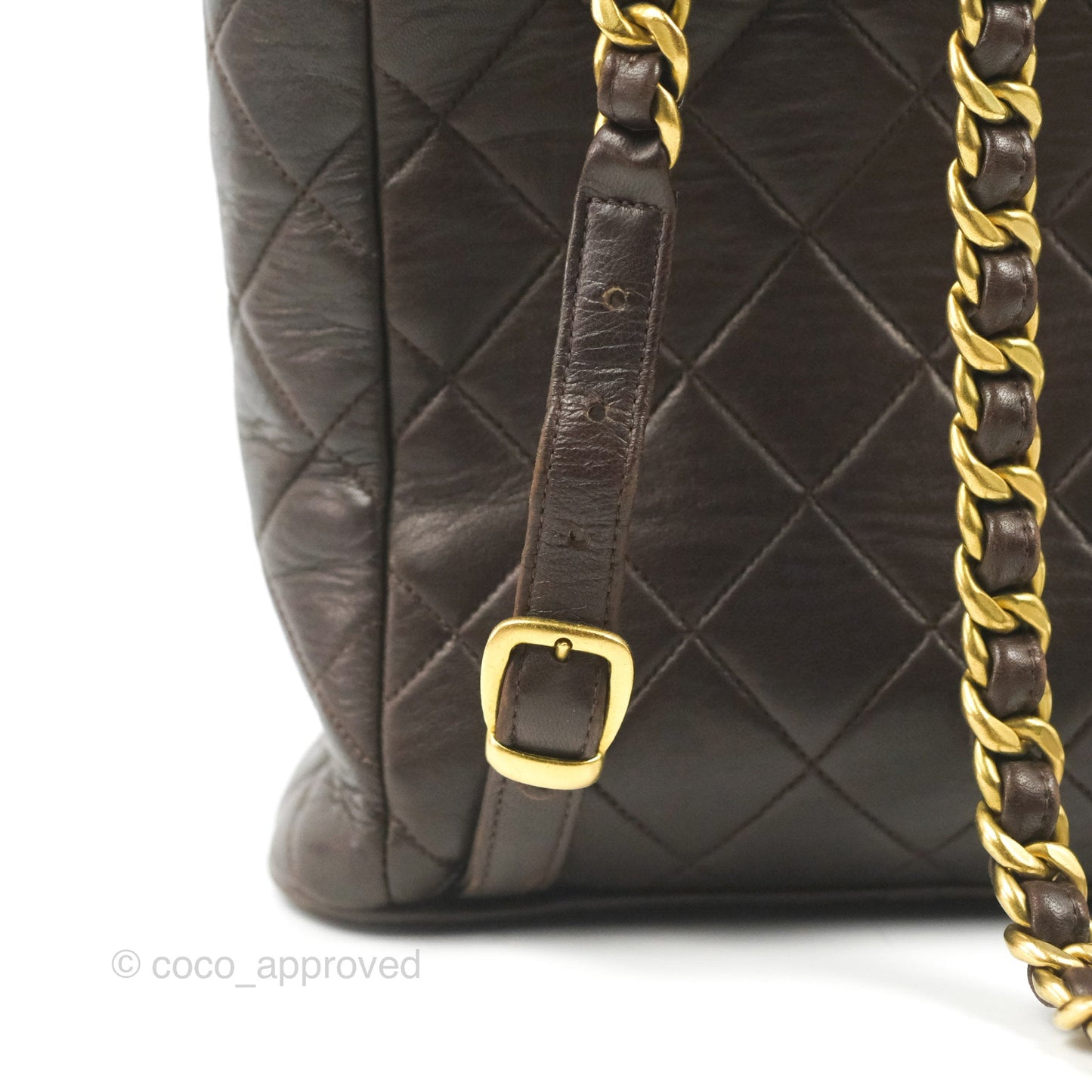 Chanel Vintage CC Duma Backpack Brown Lambskin 24K Gold Hardware