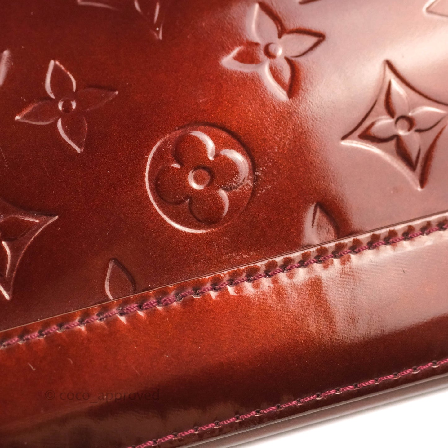 Louis Vuitton Alma PM Burgundy Patent Gold Hardware