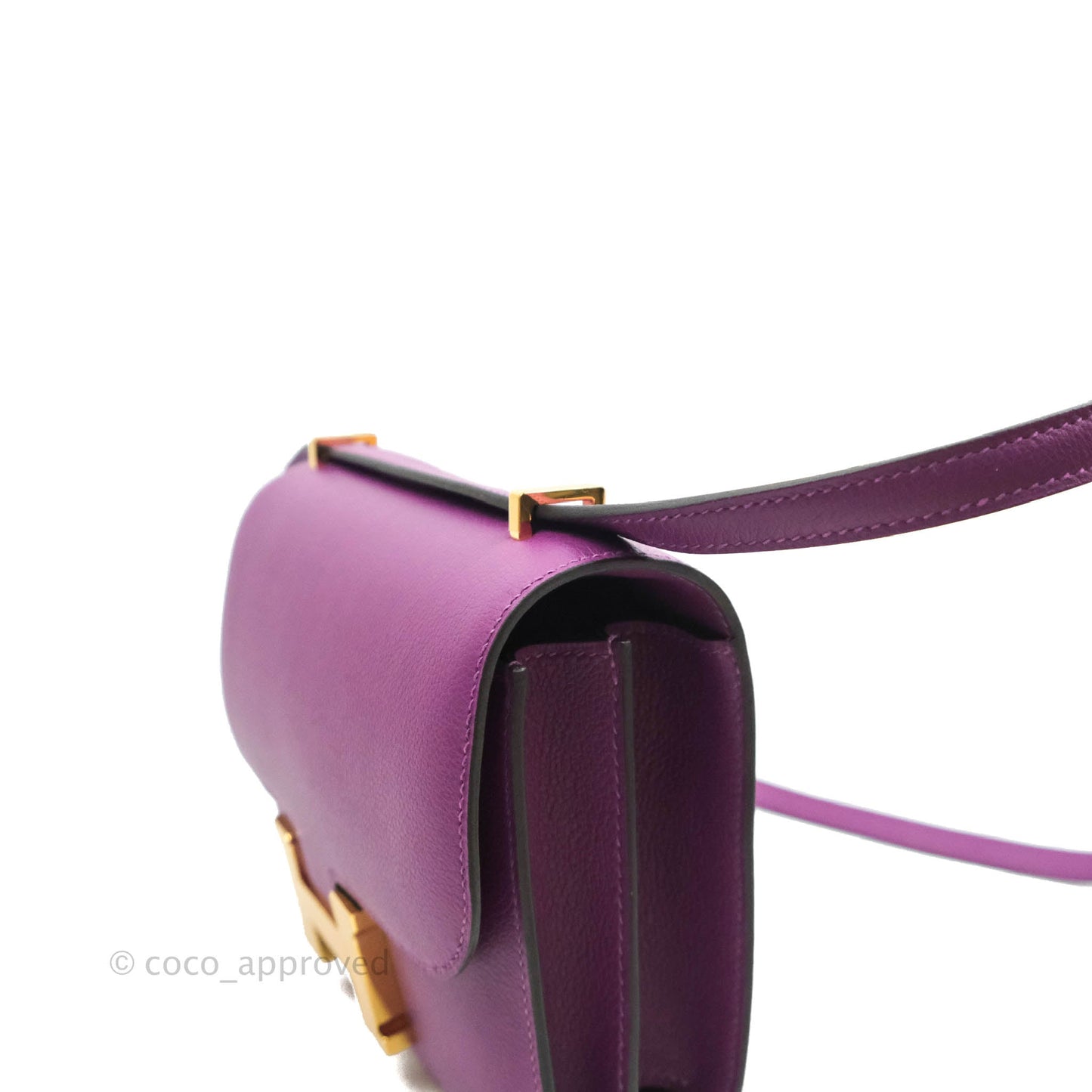 Hermès Constance Mini 18cm Evercolor Anemone Gold Hardware