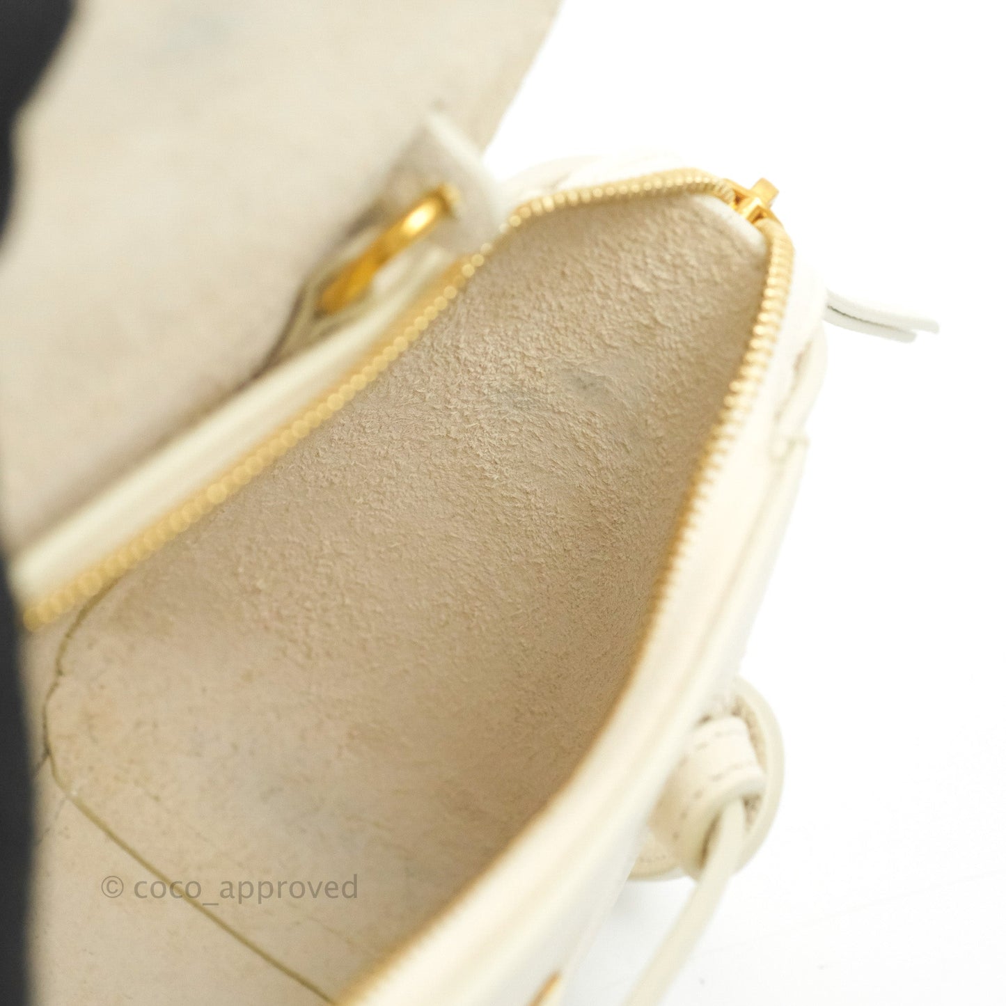 Celine Pico Belt Bag White Grained Calfskin Gold Hardware
