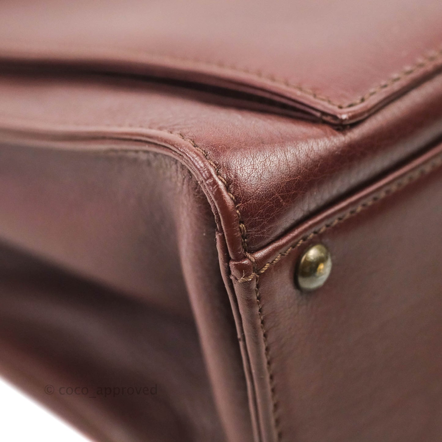 Chanel Vintage Burgundy Calfskin Tote Bag