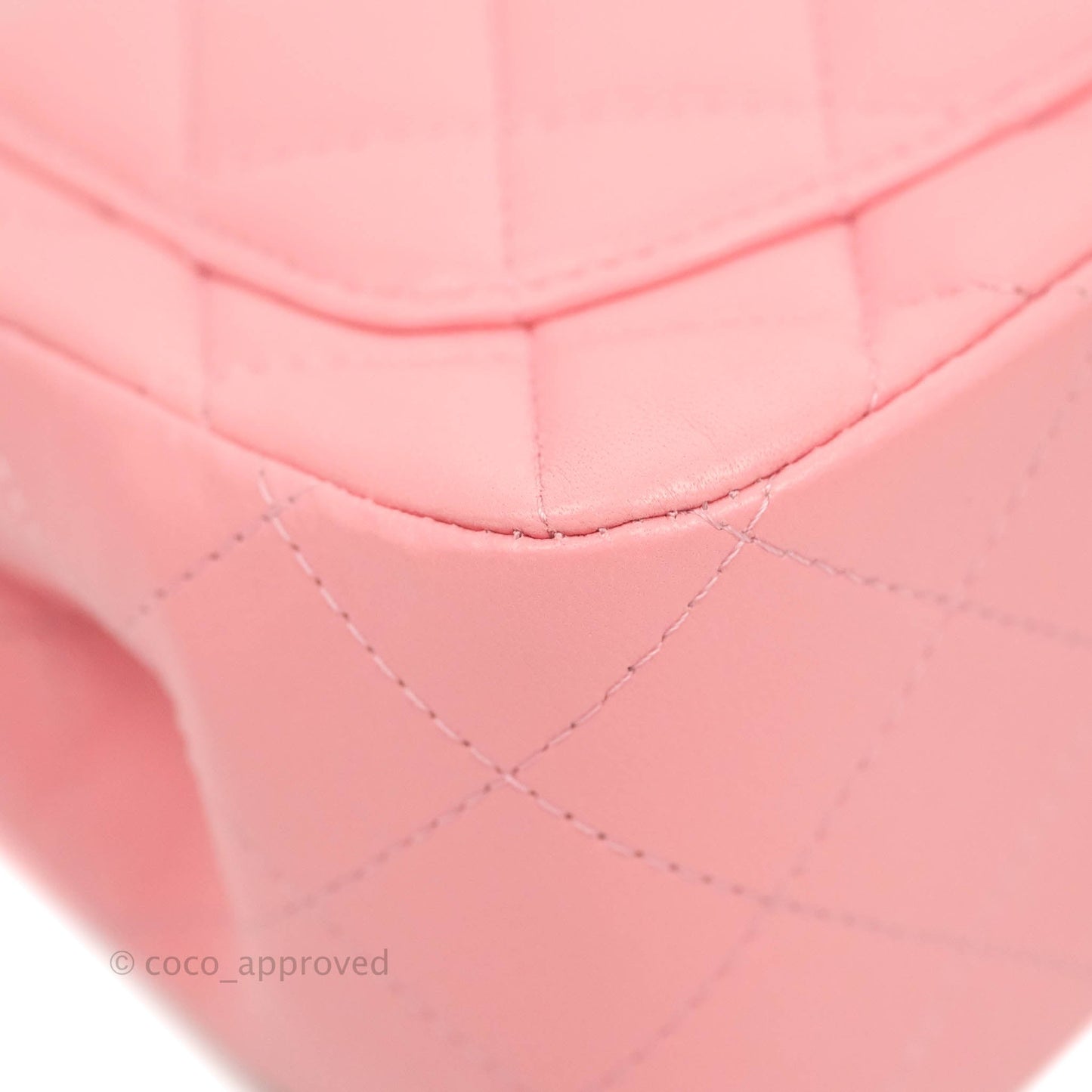Chanel Mini Square Pink Lambskin Aged Gold Hardware