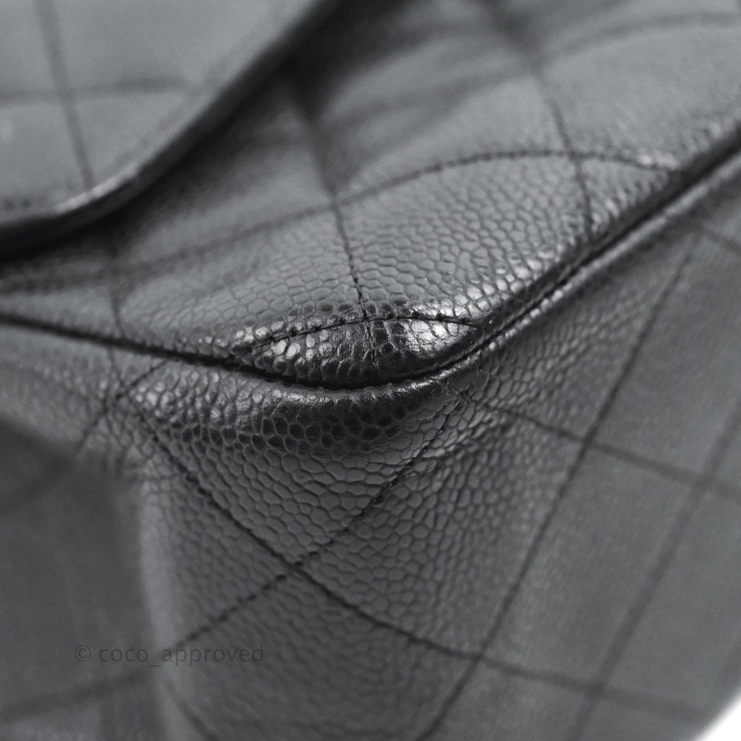 Chanel Jumbo Double Flap Black Caviar Silver Hardware⁣⁣