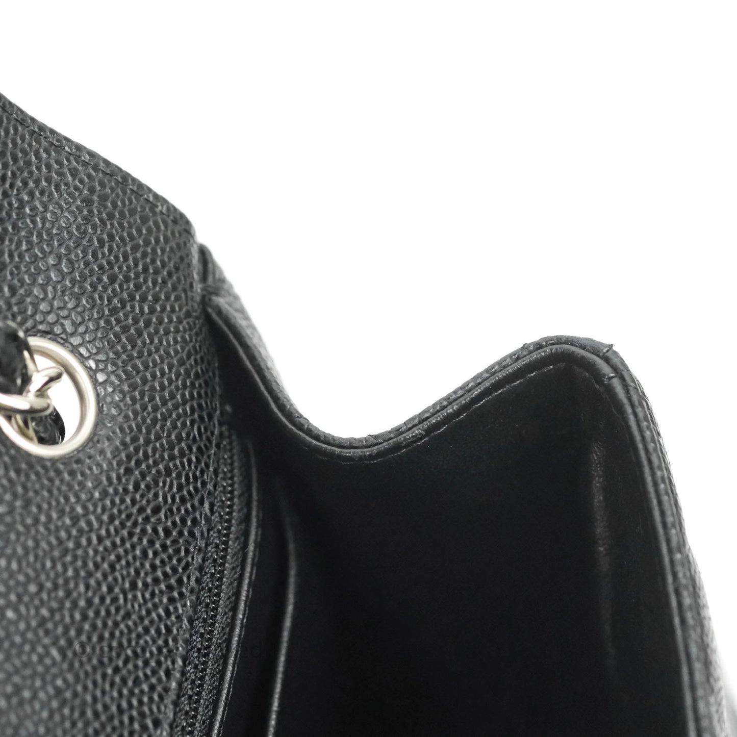 Chanel Single Flap Maxi Caviar Black Silver Hardware