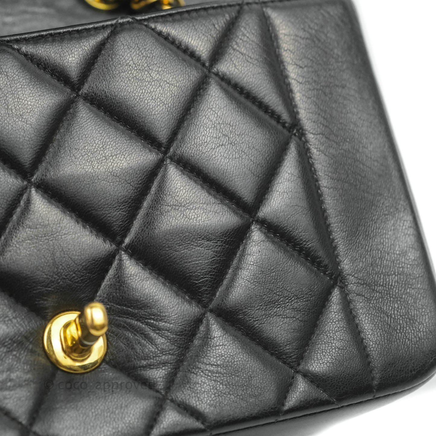Chanel Black Quilted Lambskin Small Vintage Classic Diana Flap Bag