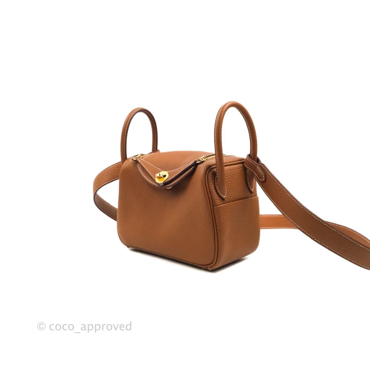 Hermès Mini Lindy 20 Gold Clemence Gold Hardware