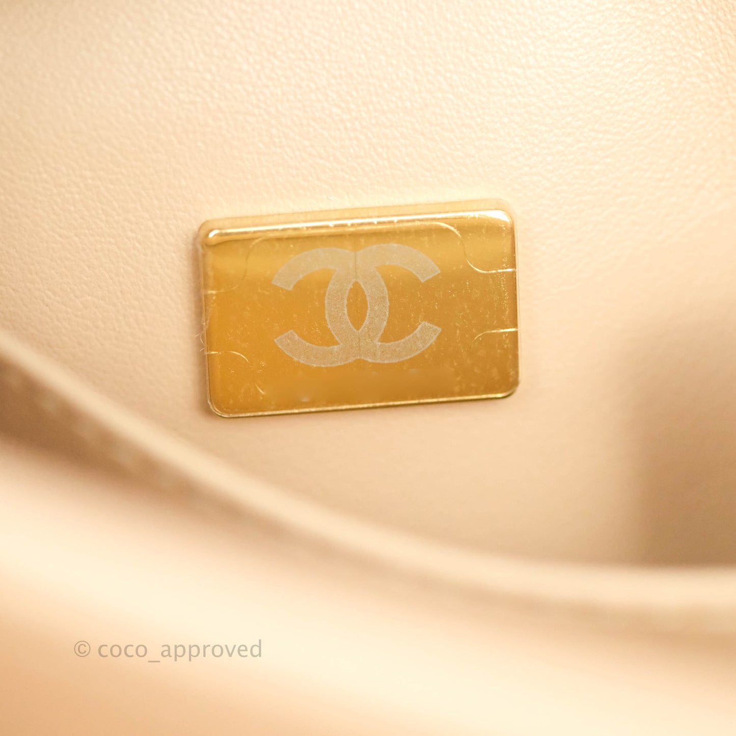Chanel Trendy CC Small Beige Lambskin Gold Hardware 22S