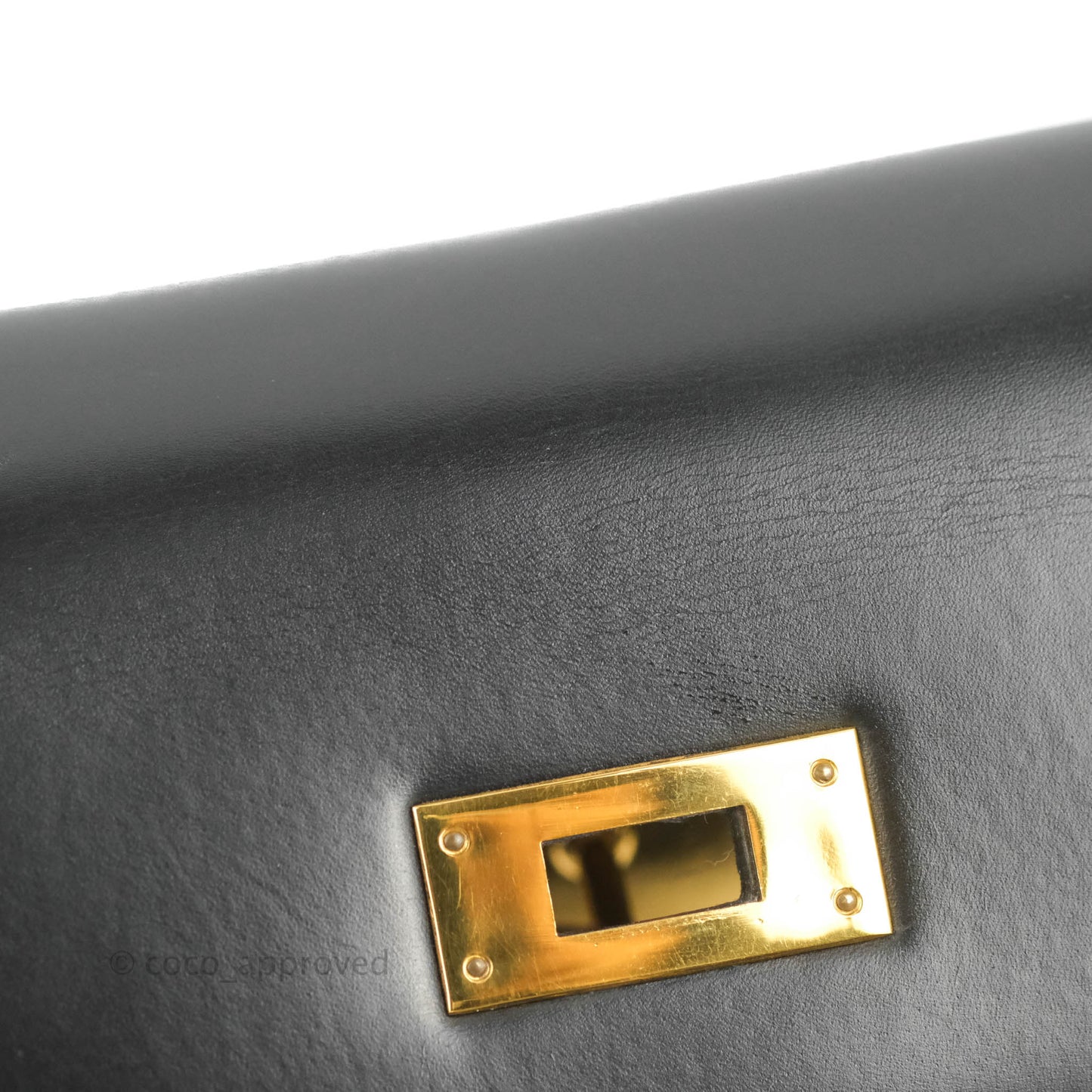 Hermès Kelly 28 Vintage Sellier Black Box Leather Gold Hardware