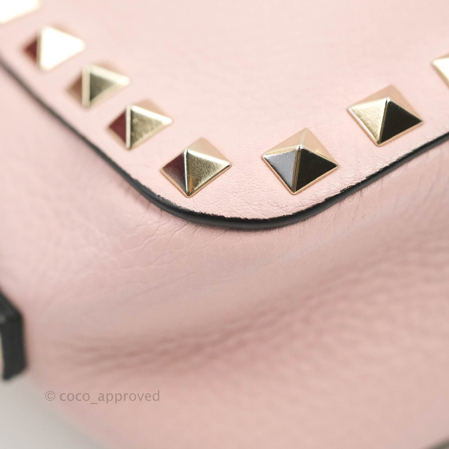Valentino Garavani Small Rockstud Crossbody Bag Poudre Grainy Calfskin