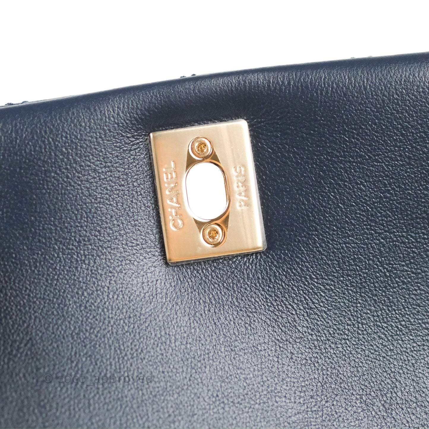 Chanel Duma Backpack Medium Navy Calfskin Gold Hardware 23P