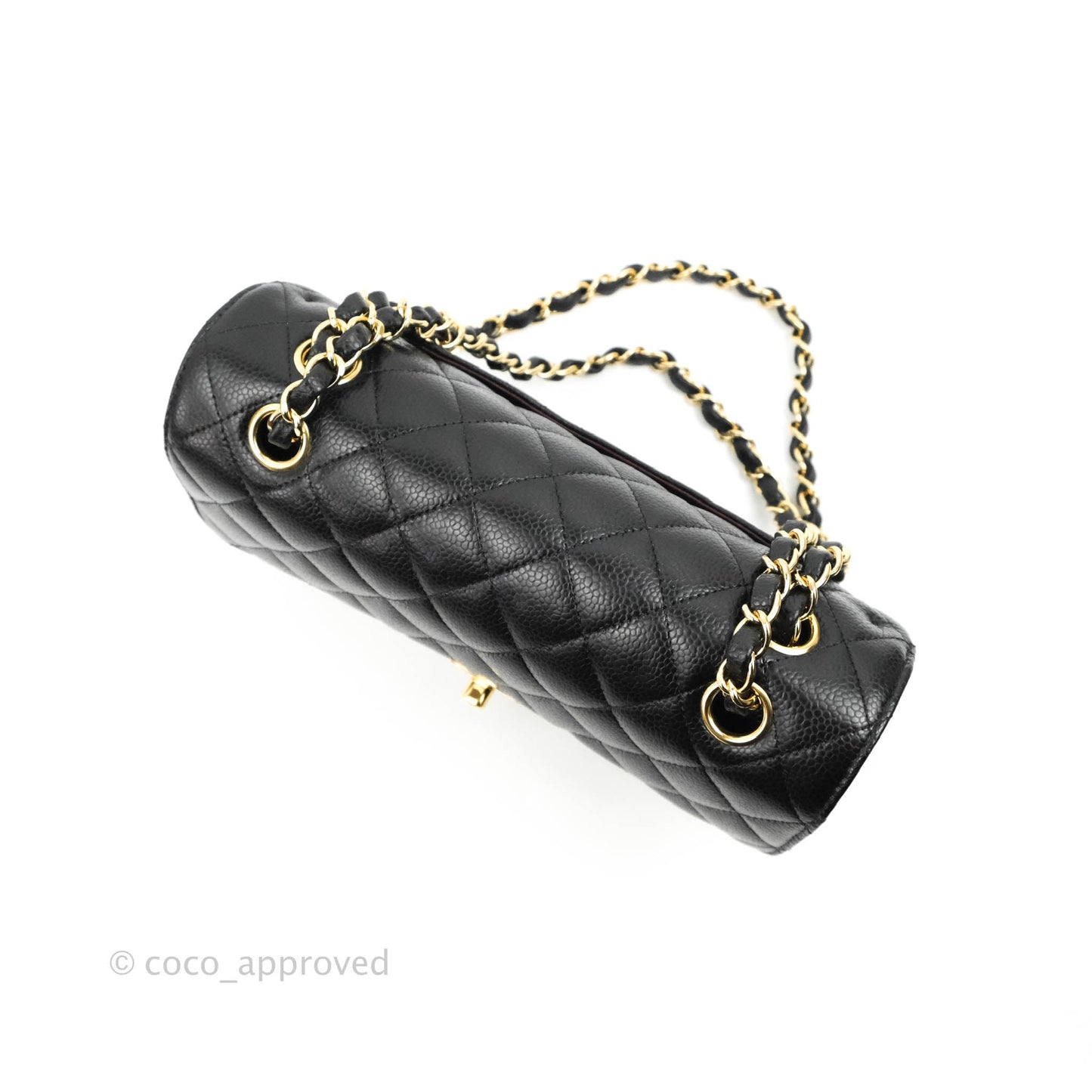Chanel Small Classic Quilted Flap Black Caviar Gold Hardware