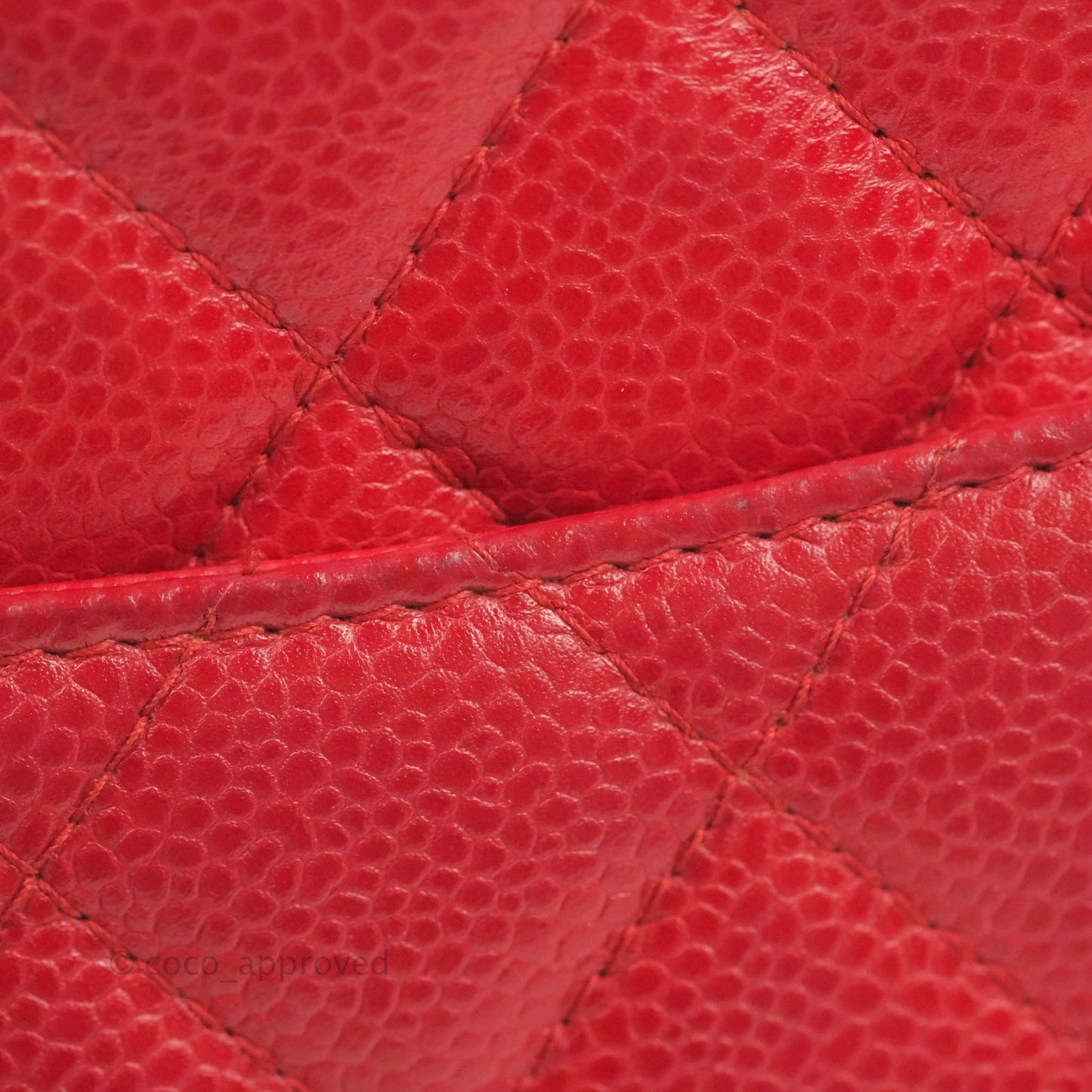 Chanel Quilted Classic Wallet on Chain WOC Red Caviar Ruthenium Hardware