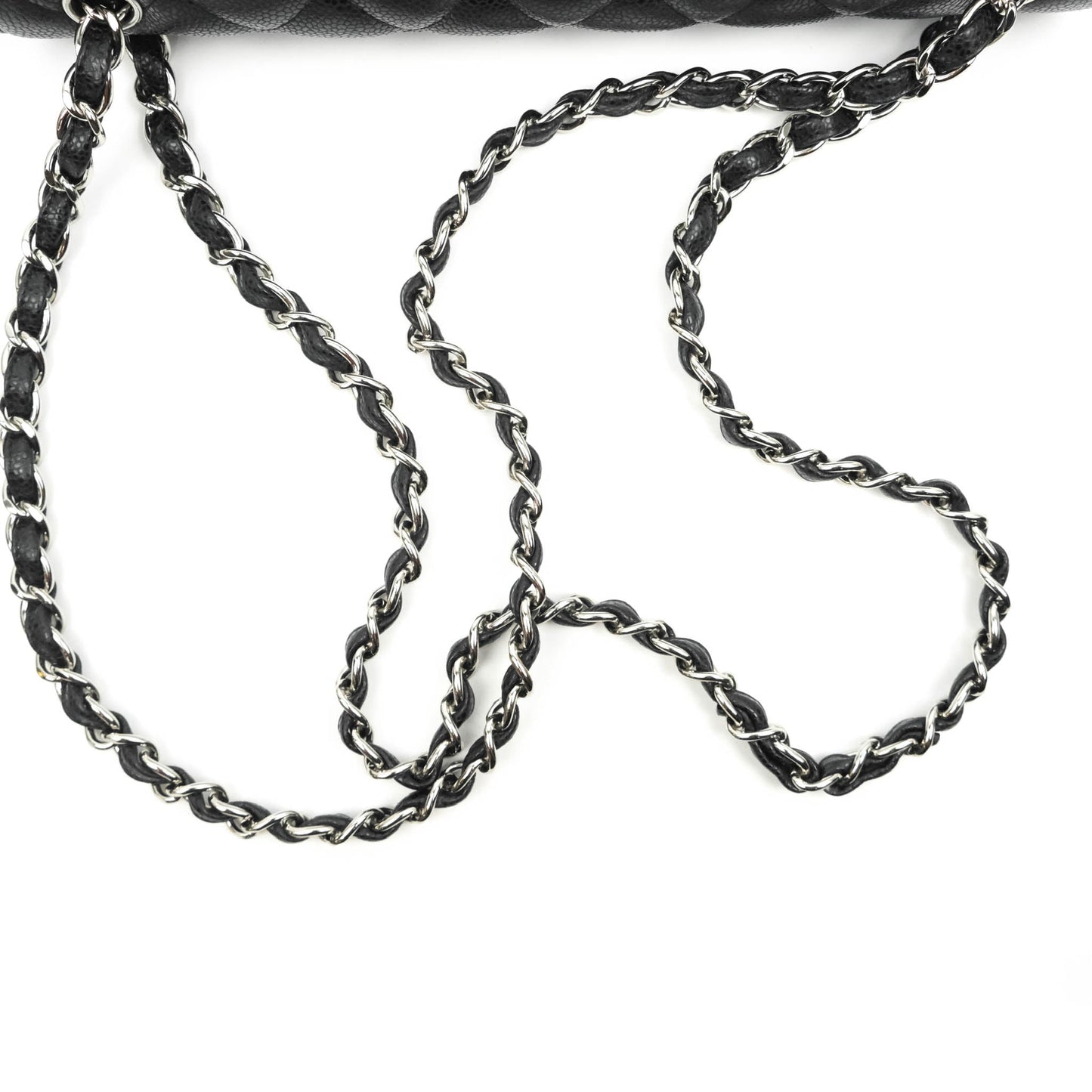 Chanel Jumbo Double Flap Black Caviar Silver Hardware⁣⁣