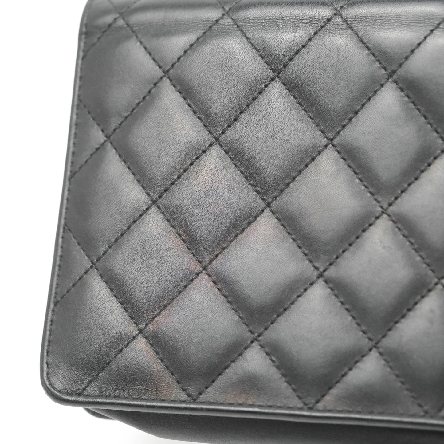 Chanel Calfskin Quilted Cambon Wallet on Chain WOC Black Silver Hardware