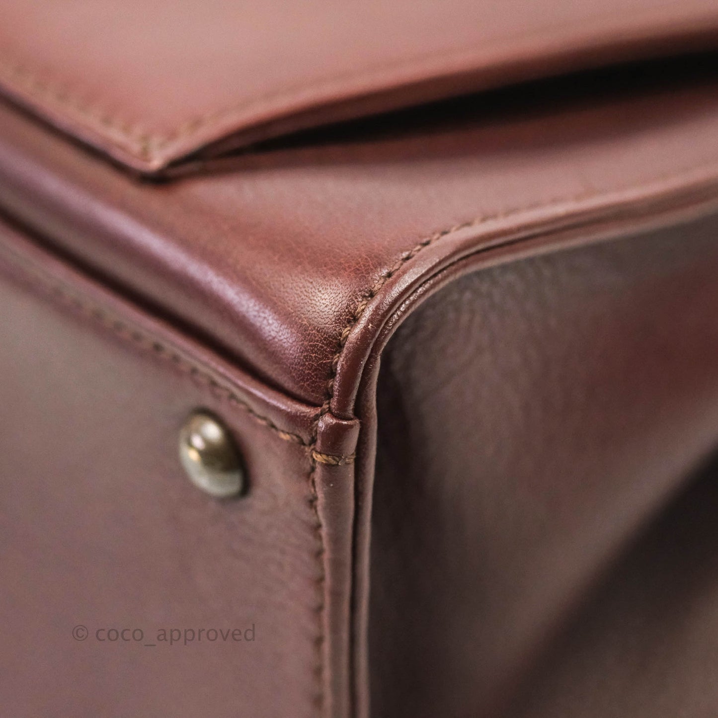 Chanel Vintage Burgundy Calfskin Tote Bag