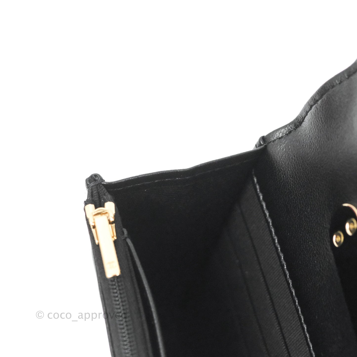 Chanel Quilted Top Handle Wallet on Chain WOC Black Lambskin Gold Hardware